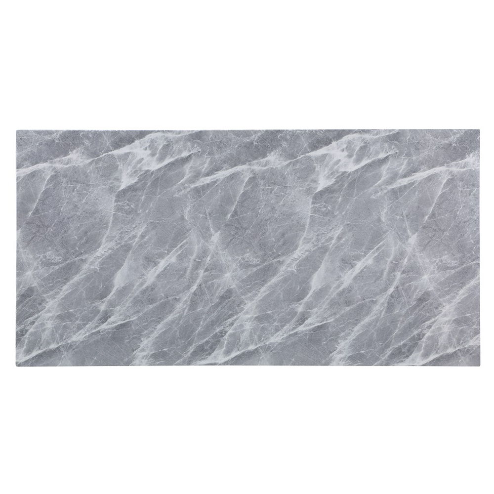 Hollyn - Dining Table With Engineered Stone Top - Engineered Stone & White, gray, view 3