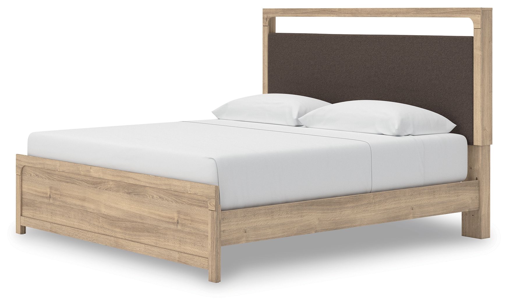 Ashley Furniture Kinlanni - King Upholstered Platform Bed - Tan - Image 5