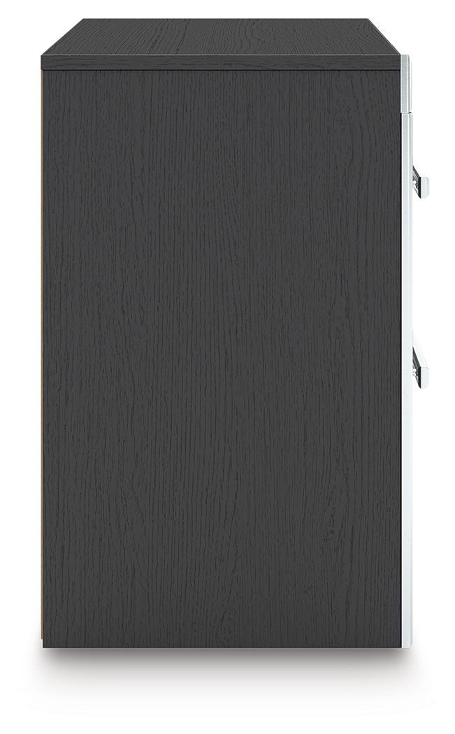Ashley Furniture Zuraleus - Two Drawer Night Stand - Black - Image 6