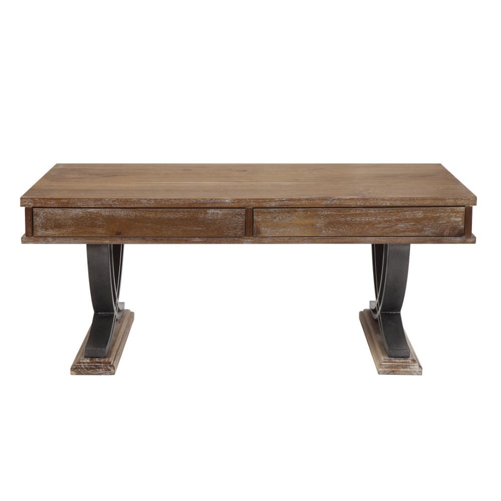 Pellio - Coffee Table - Antique Oak & Black, light brown, view 4