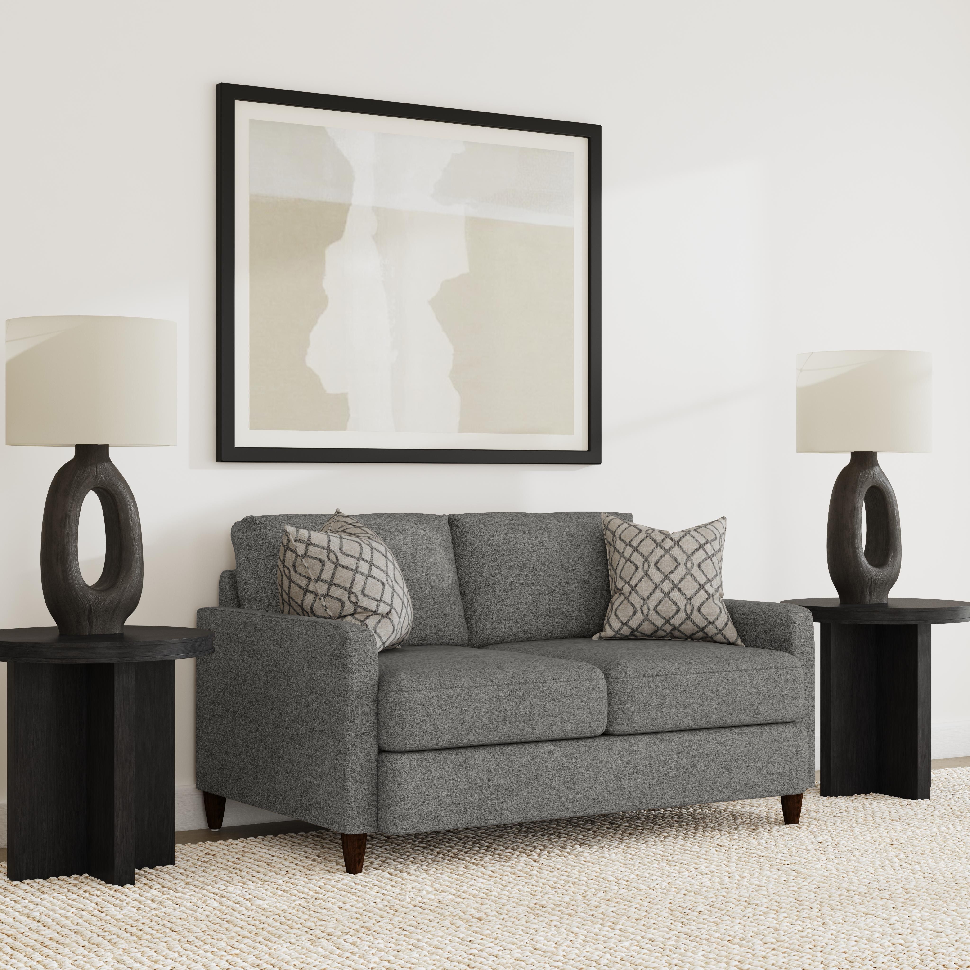 Fern - Fabric Loveseat, gray, view 7