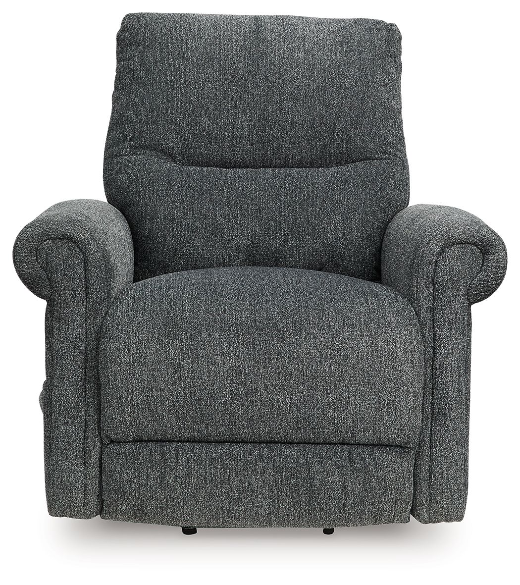 Ashley Furniture Aureta - Power Lift Recliner - Charcoal - Image 4
