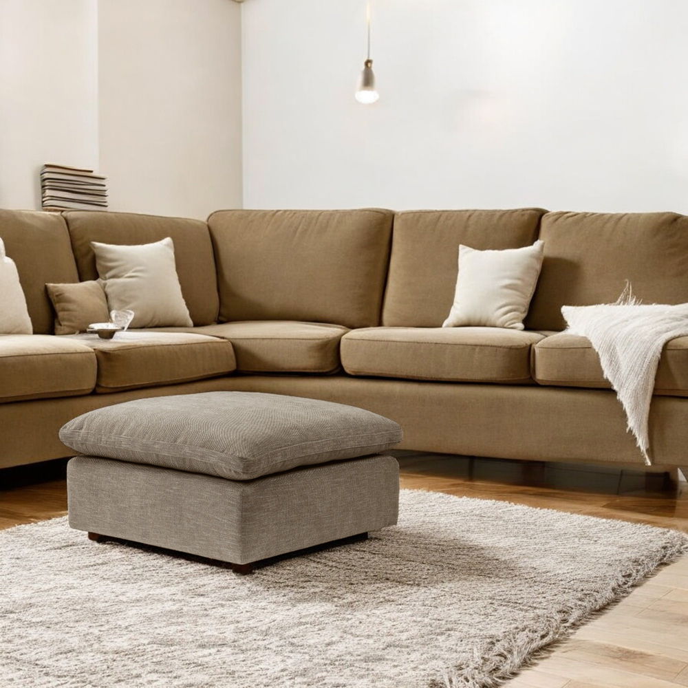 Naveen - Modular Ottoman - Beige Linen, beige, view 3