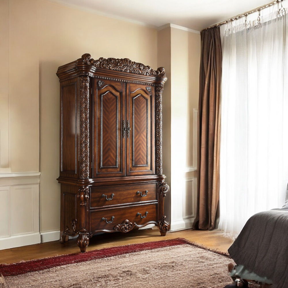 Vendome - Wardrobe/TV Armoire - Cherry, dark brown, view 5