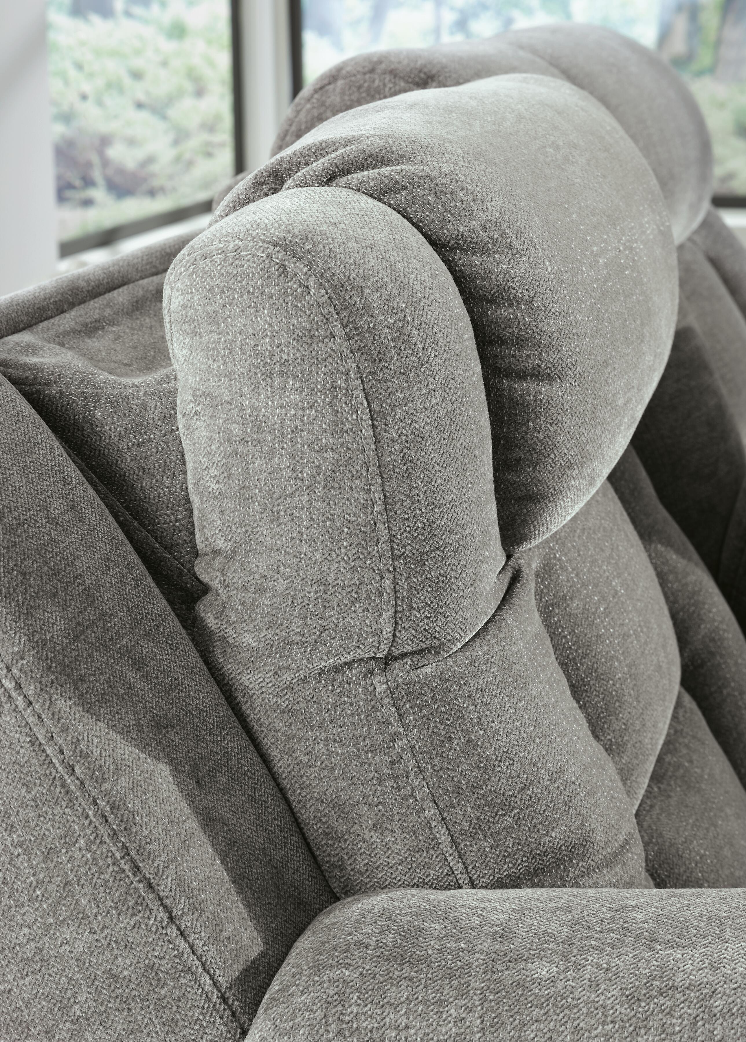 Ashley Furniture Mixed Motion - Power Reclining Loveseat With Console / Adjustable Headrest - Shadow - Image 11