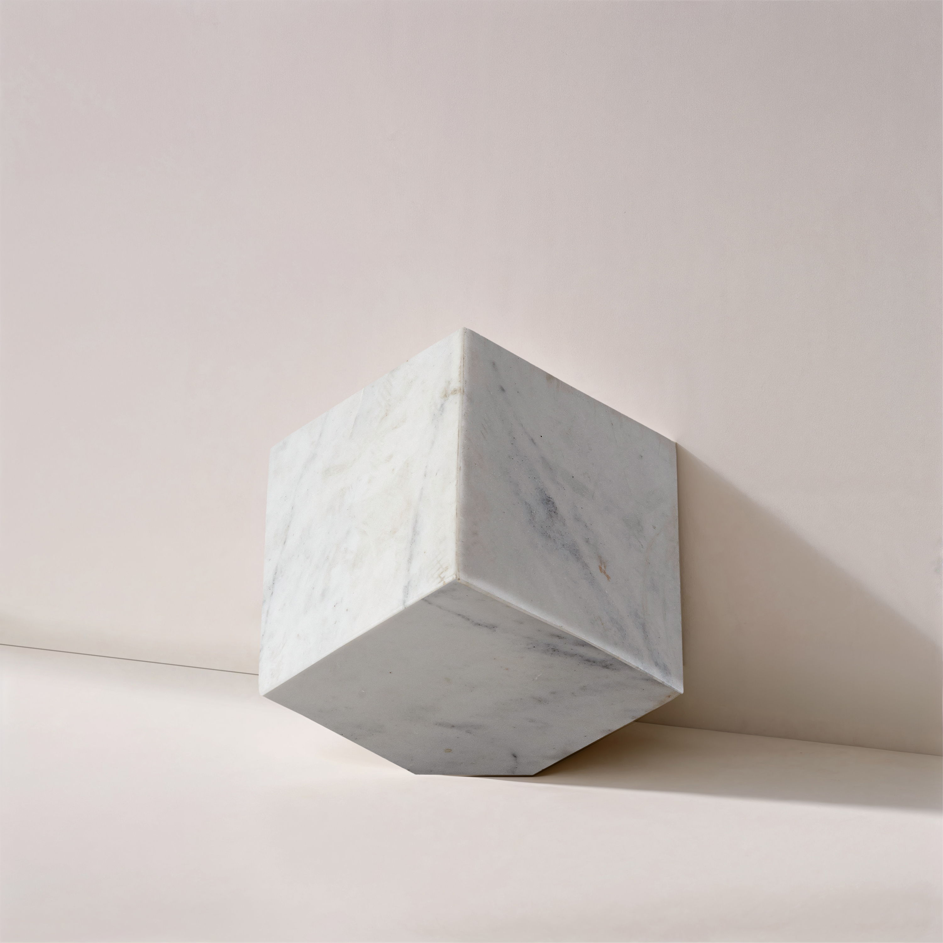 Block - Marble Decorative Cube - White
