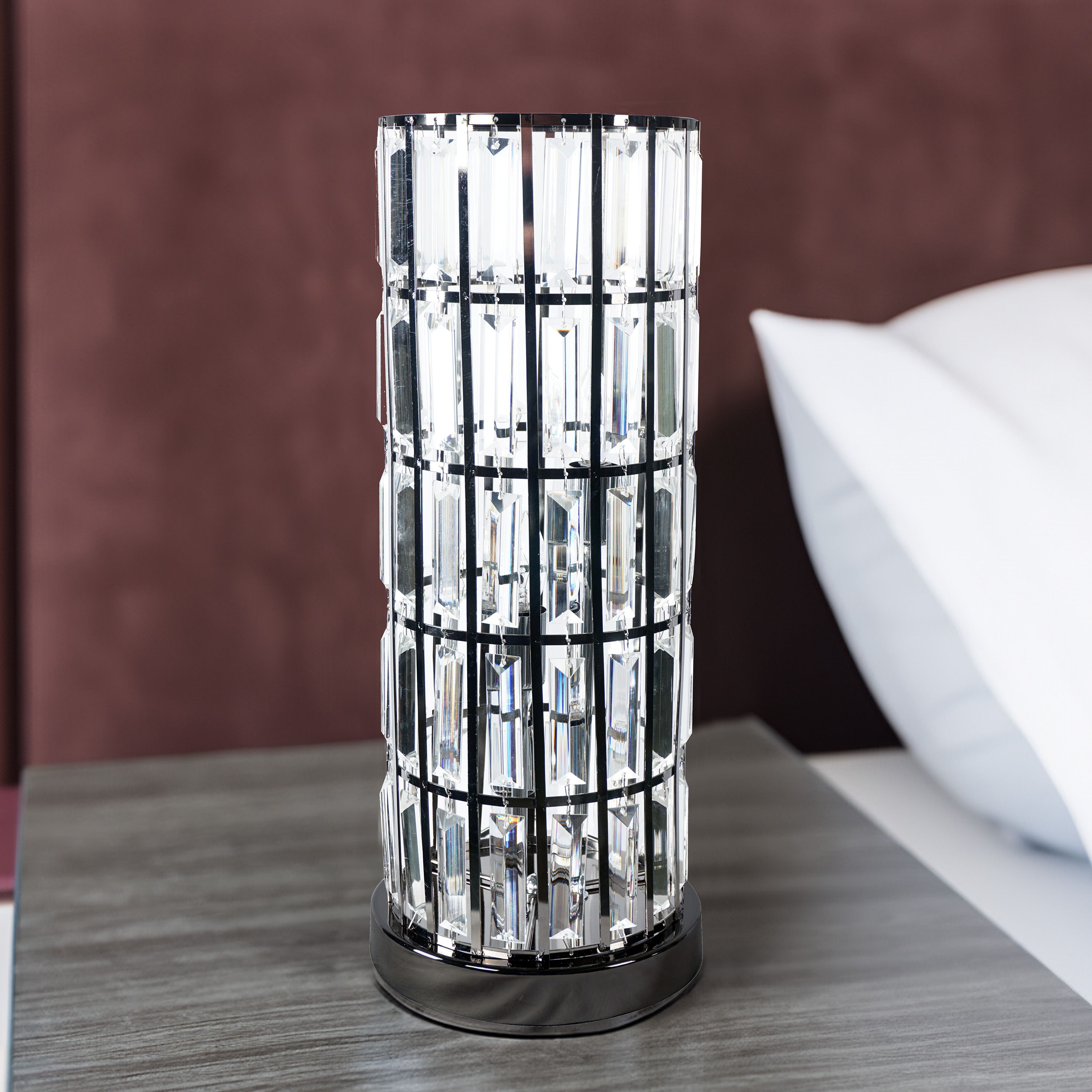 Column - Table Lamp Nickel - Black Image