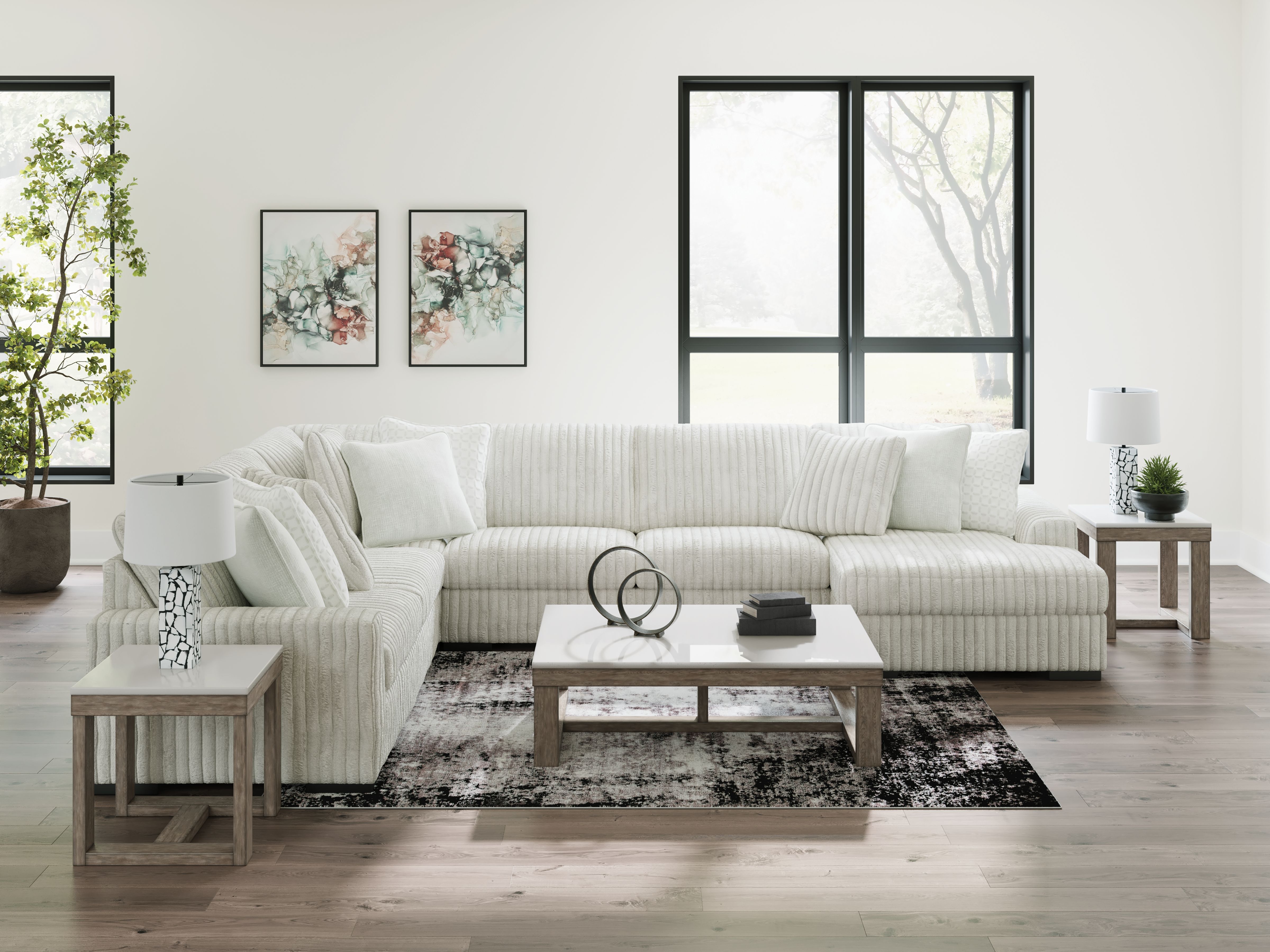 Ashley Furniture Stupendous - 5-Piece Sectional With RAF Corner Chaise - Alloy - Image 4