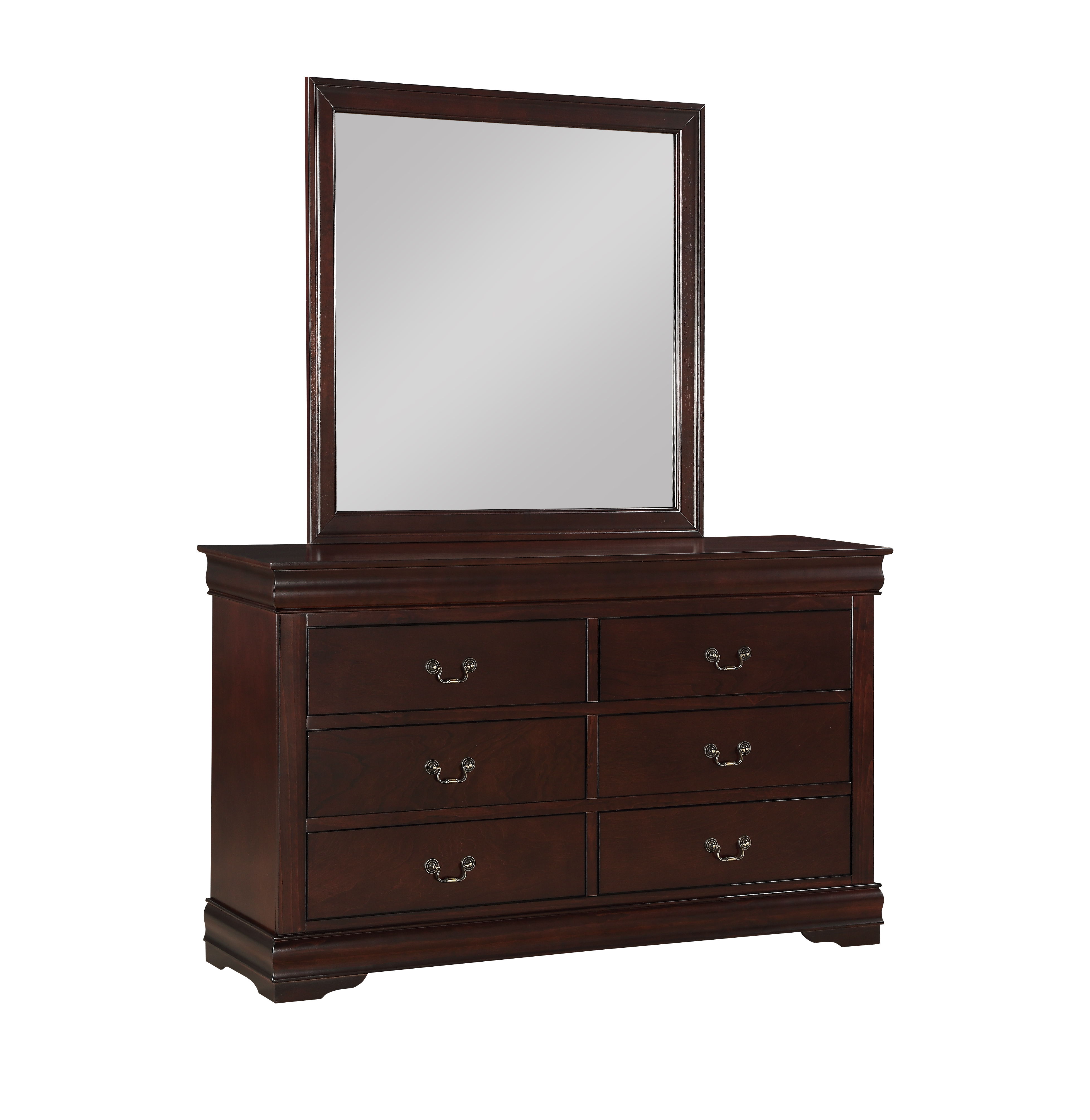 Louis Philip - Dresser & Mirror - Cherry Image