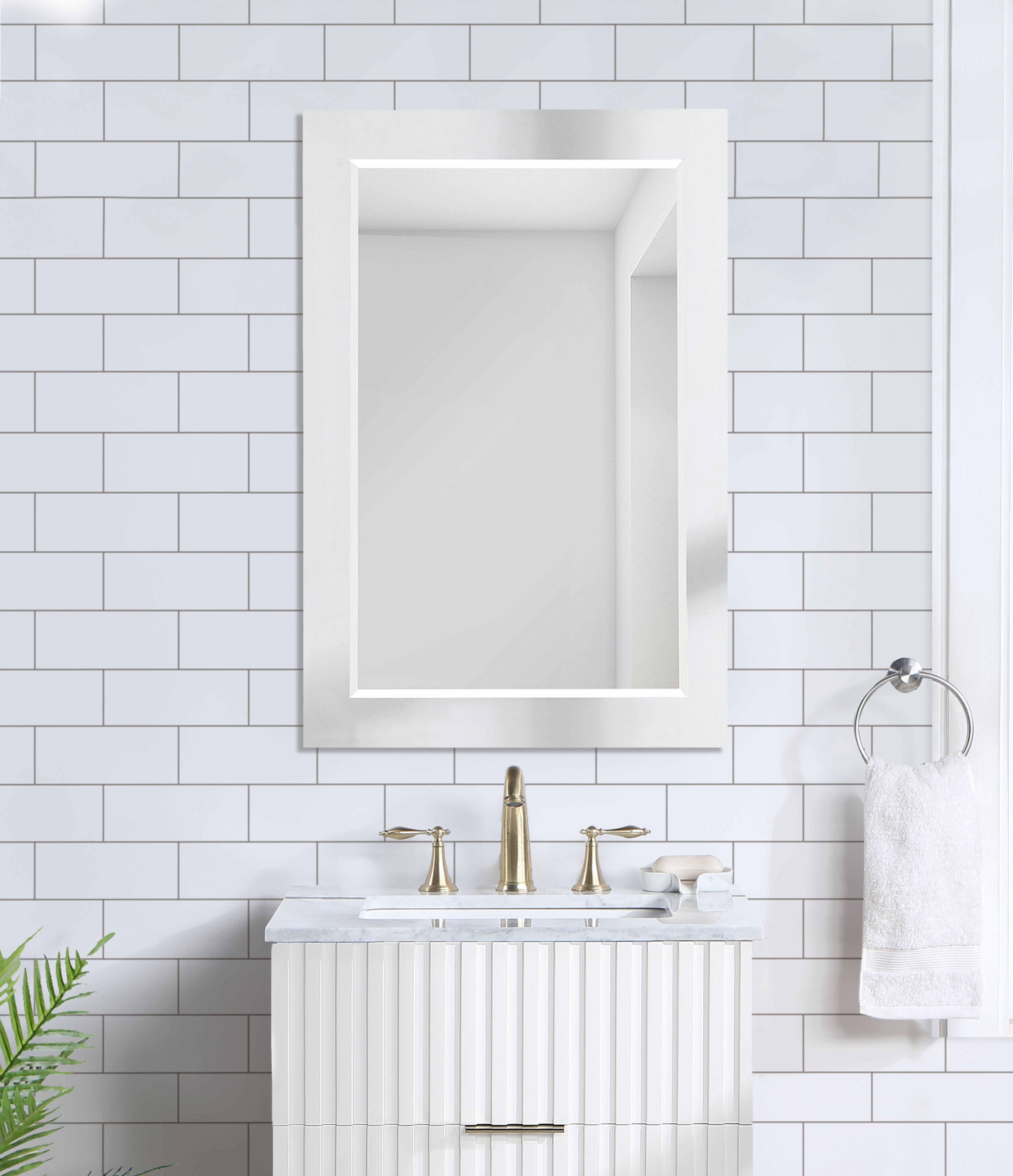 Monad - 24" Mirror - White