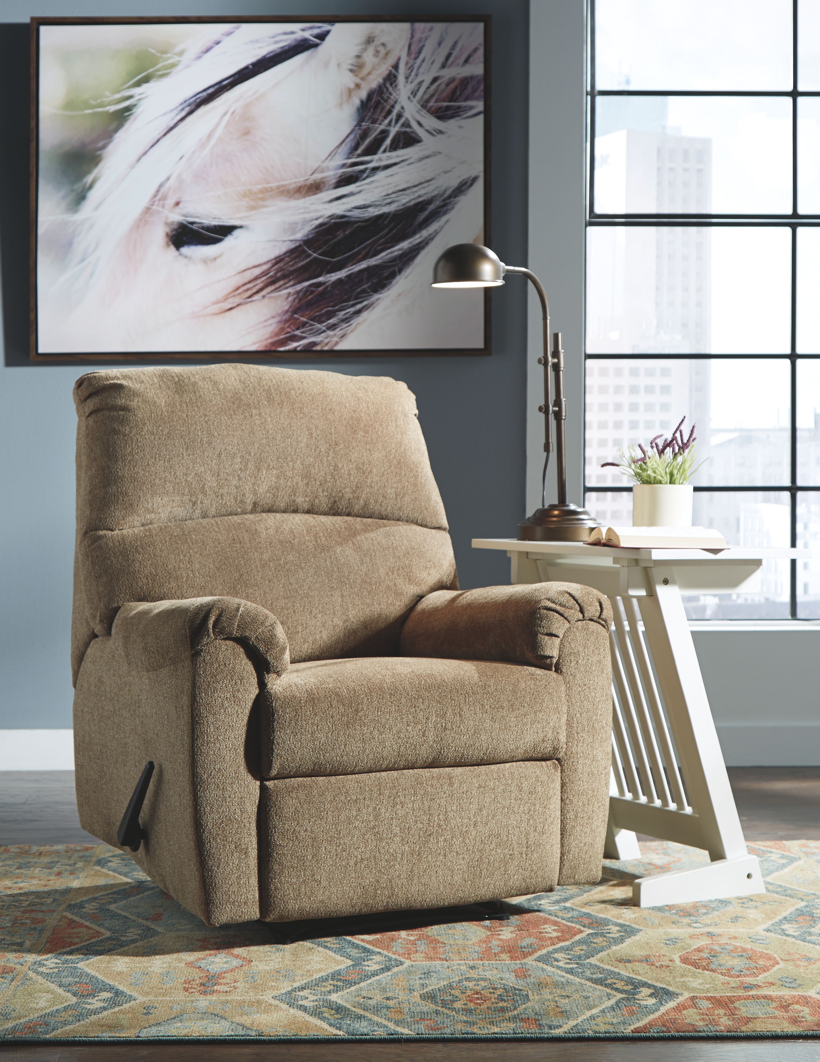 Ashley Furniture Nerviano - Zero Wall Recliner - Mocha - Image 7