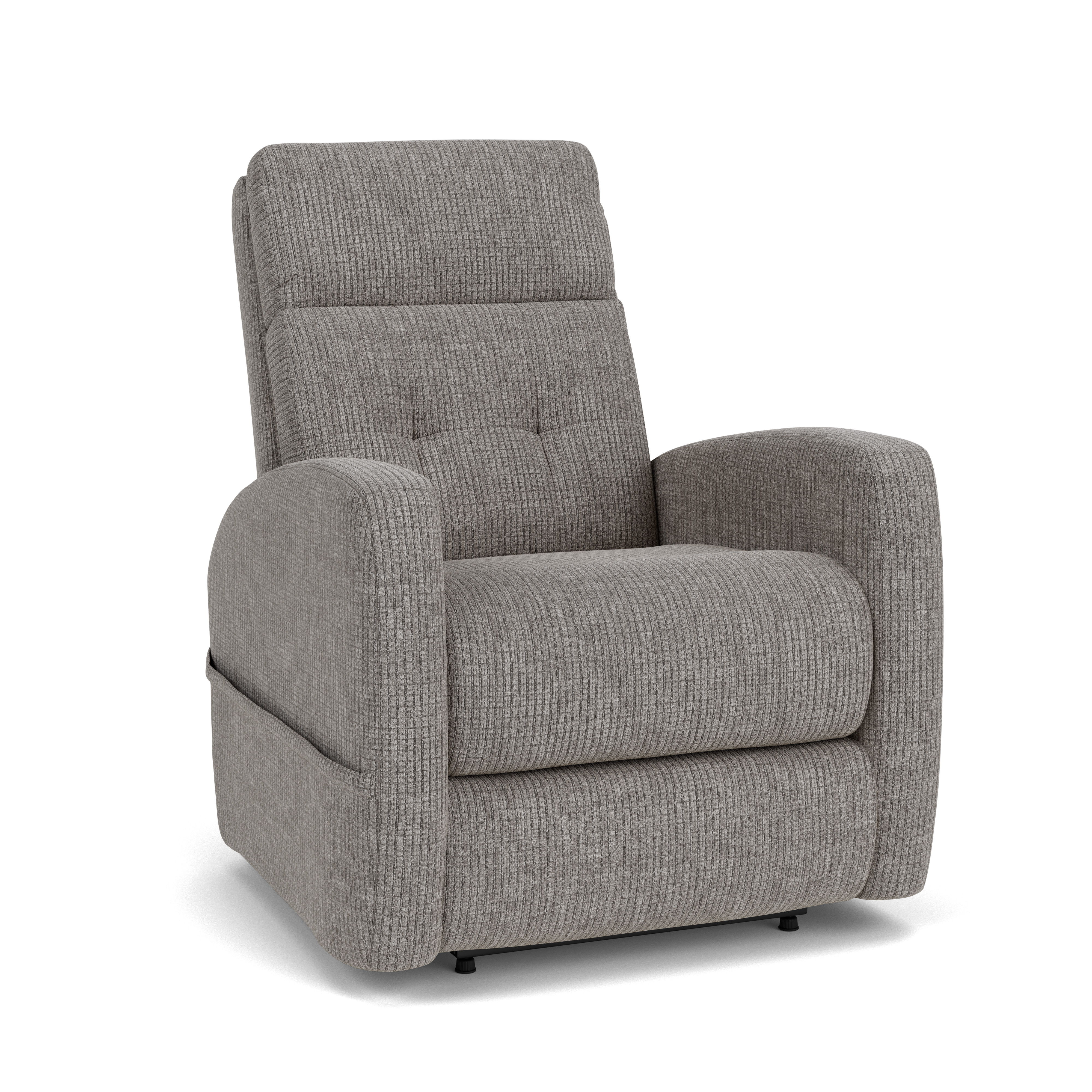 Charlotte - Transitional Fabric Power Recliner With Power Headrest & Lumbar, gray