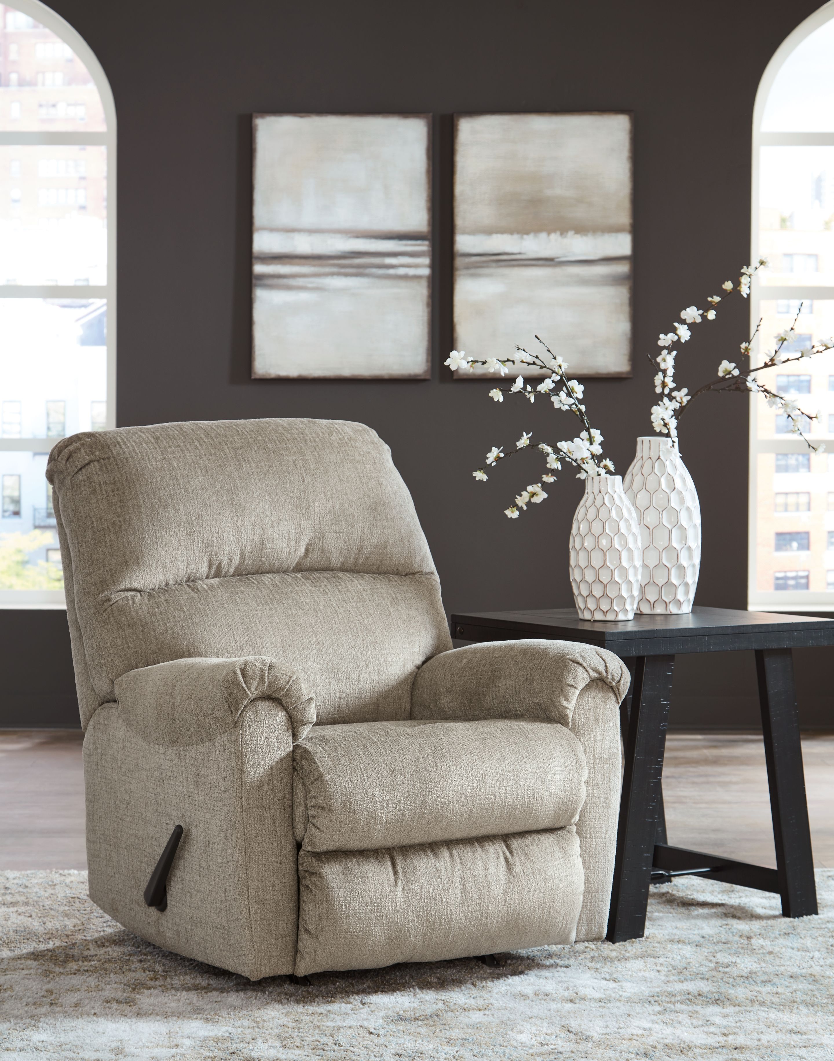 Ashley Furniture Stonemeade - 3 Pc. - Sofa, Loveseat, Rocker Recliner - Taupe - Image 10