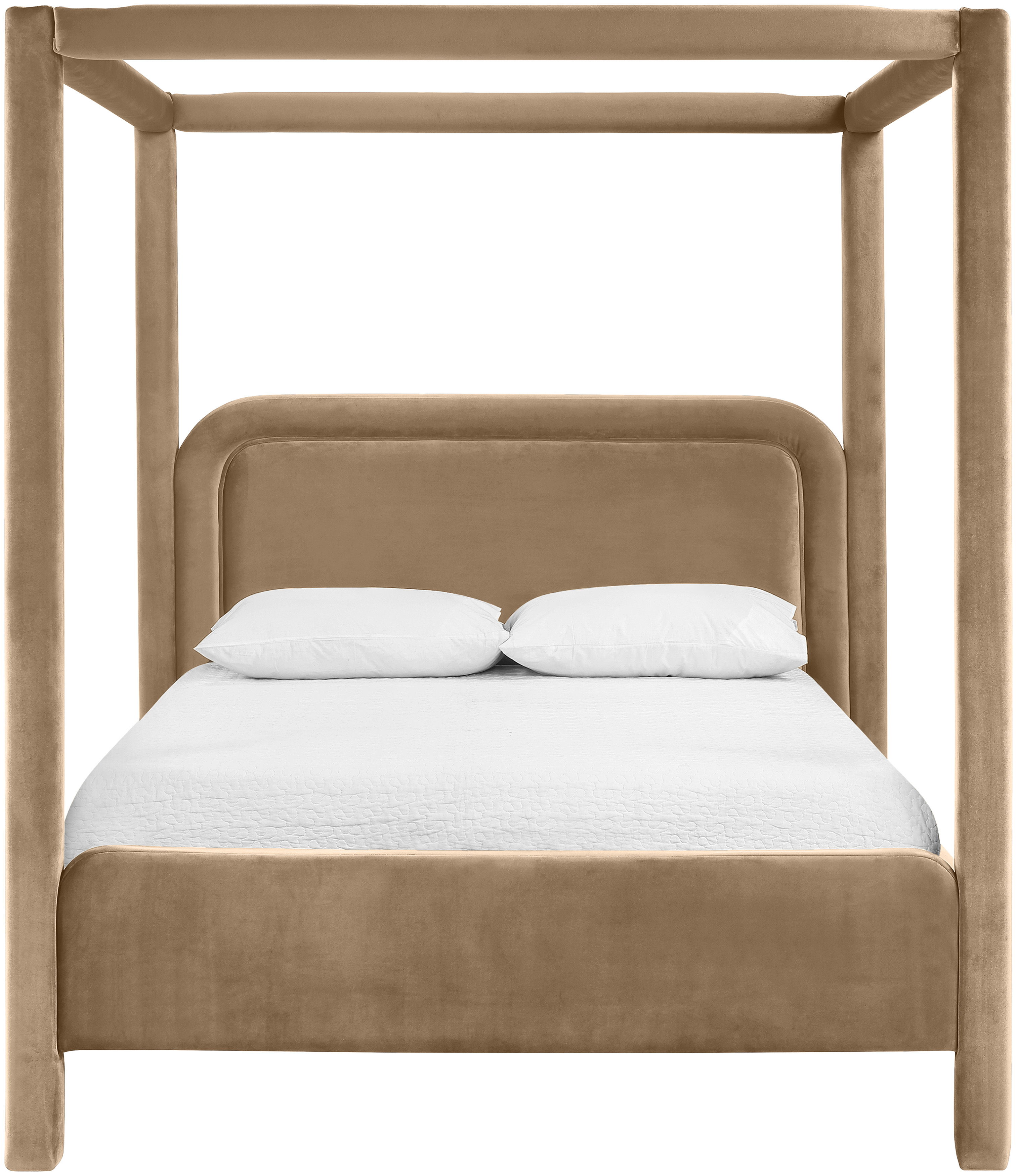 Salina - Velvet Upholstered King Bed - Beige