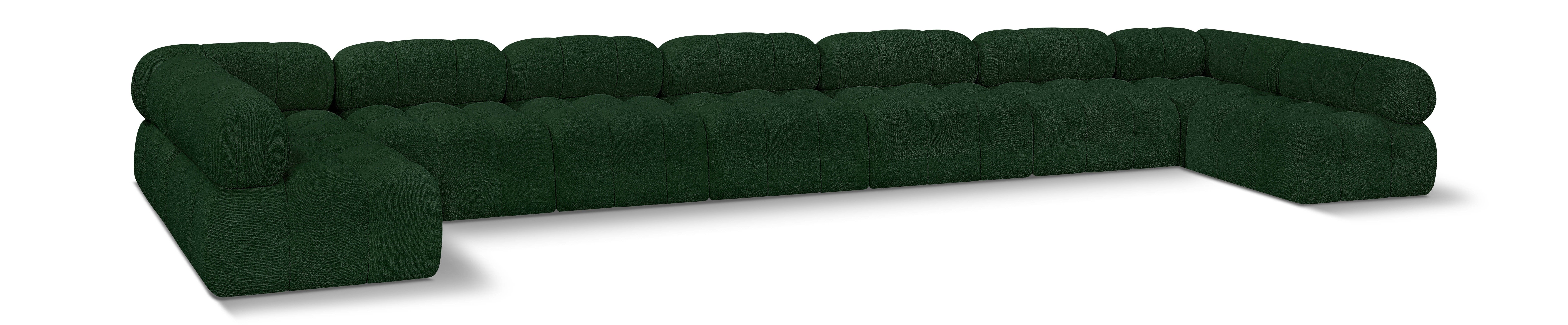 Ames - 9 Piece Modular Sectional - Green