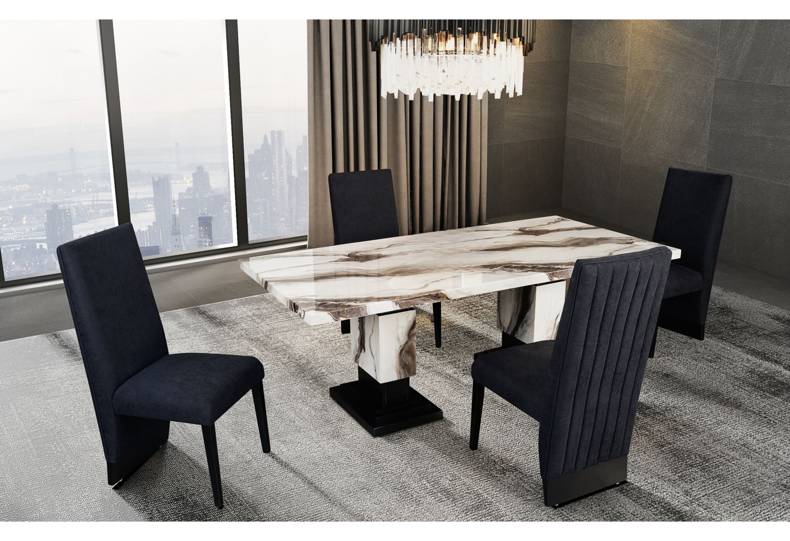 7 Pc · Dining Table And 6 Dining Chairs