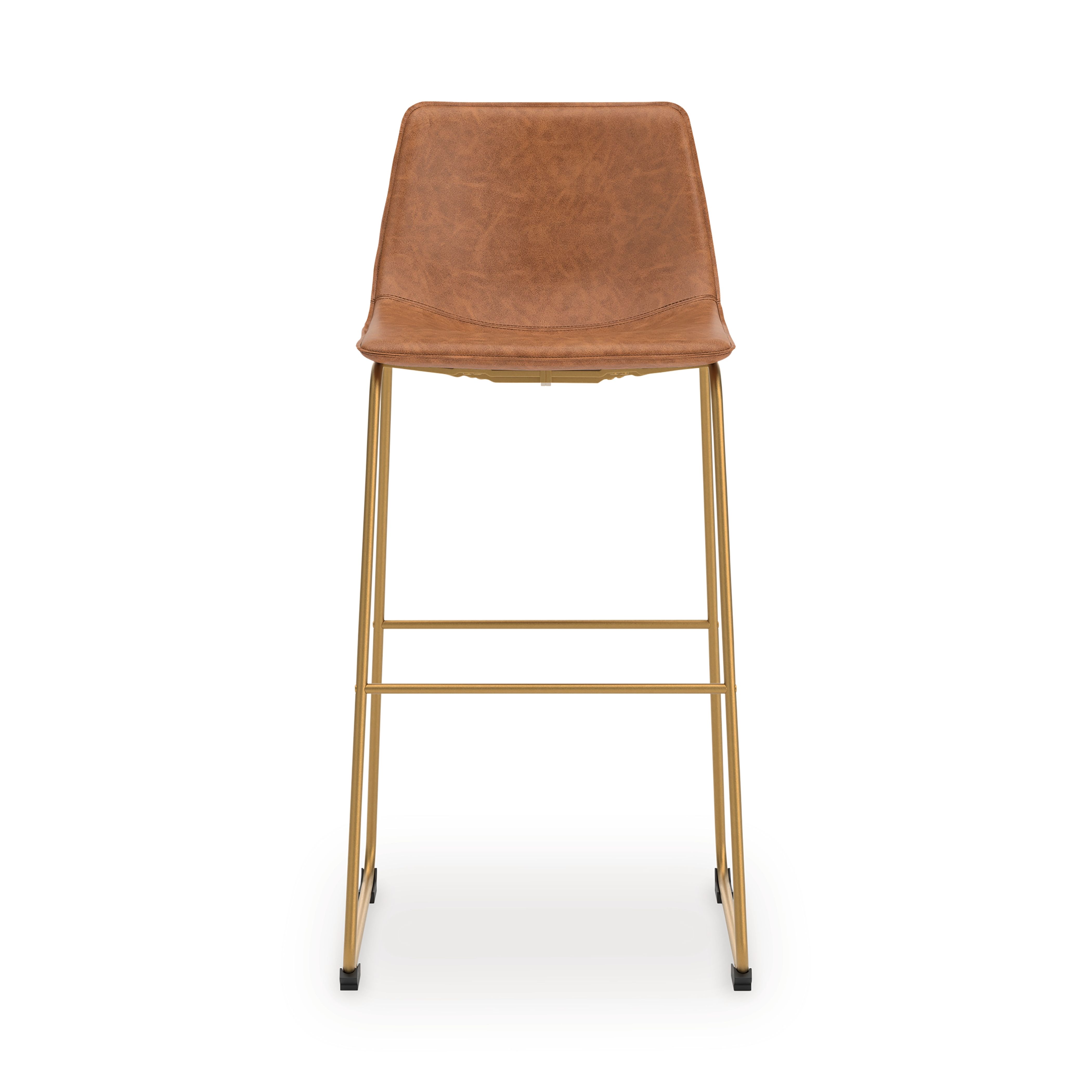 Ciabori - Tall Upholstered Barstool (Set of 2) - Brown / Gold