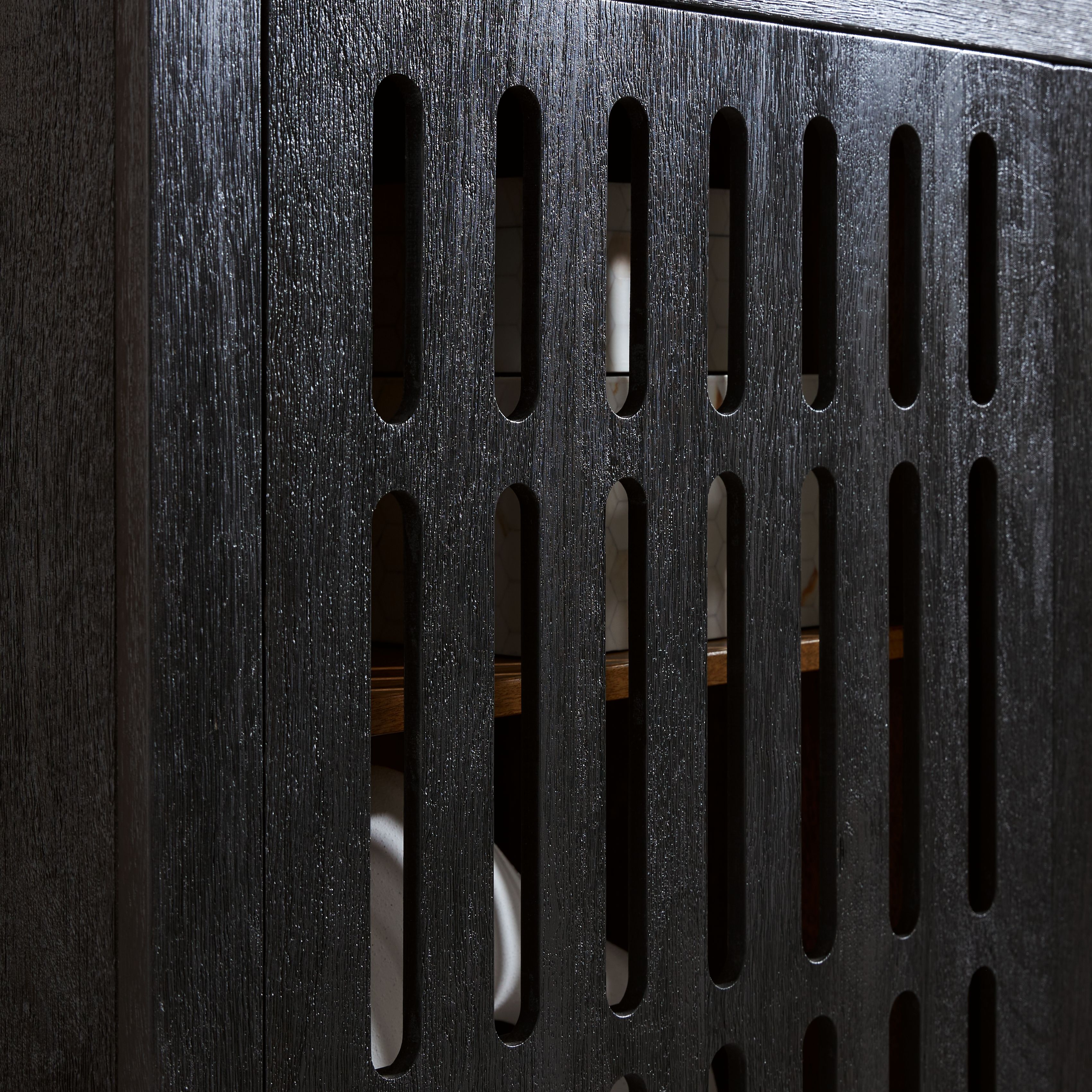 Ashley Furniture Vallisburg - Accent Cabinet - Black / Natural - Image 7