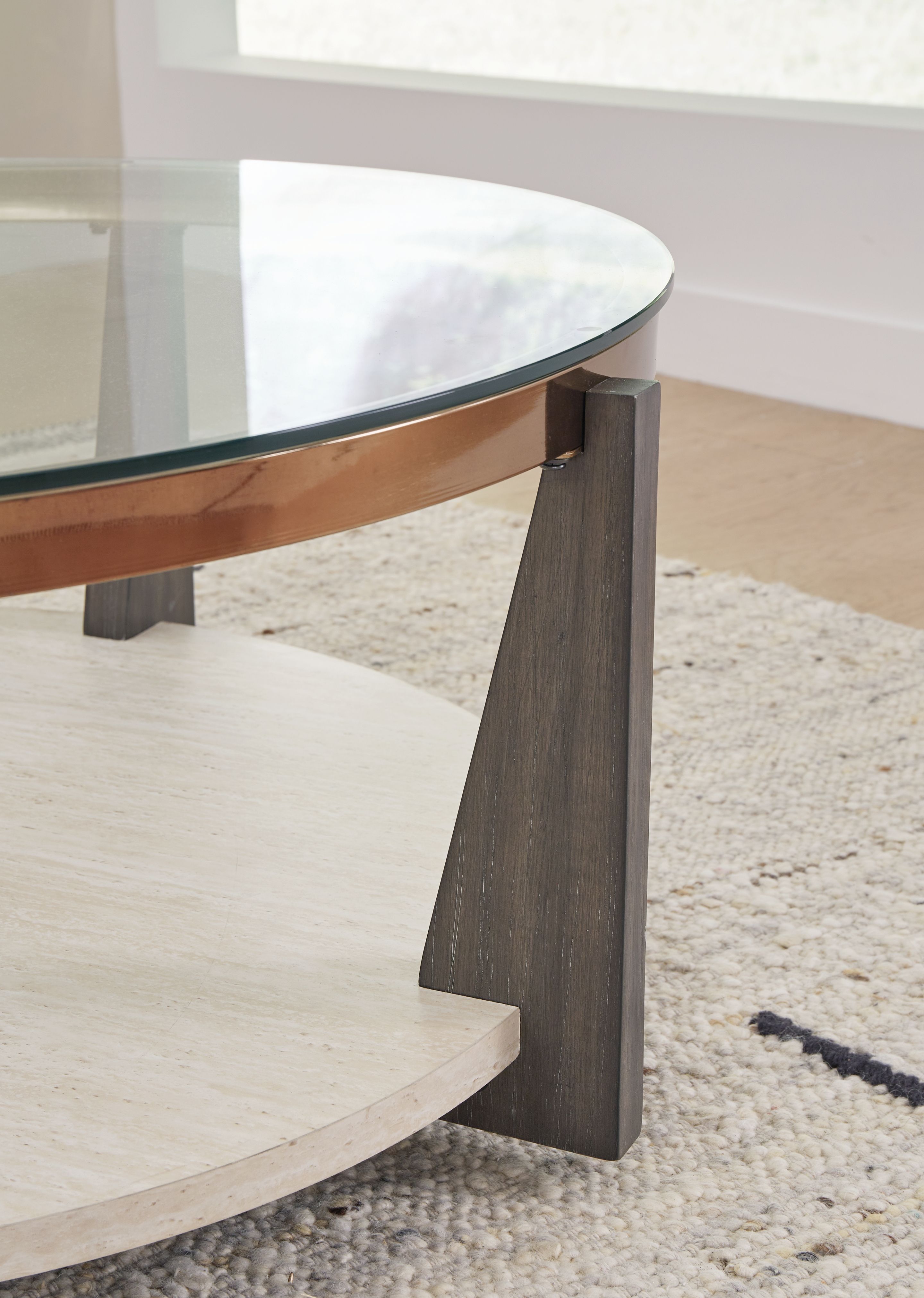 Ashley Furniture Frazwa - Round Cocktail Table - Multi - Image 4