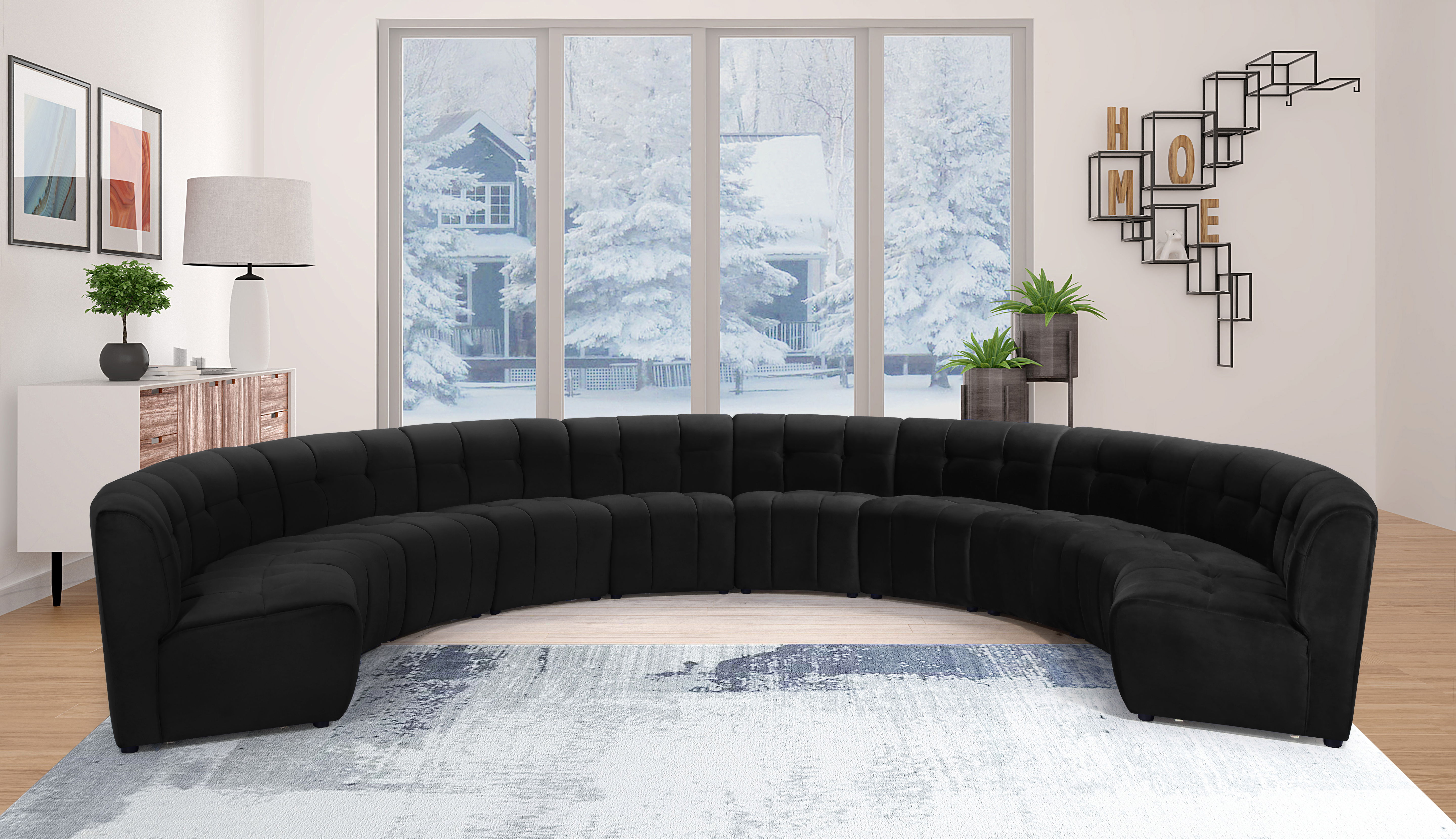 Limitless - 10 Piece Modular Sectional - Black