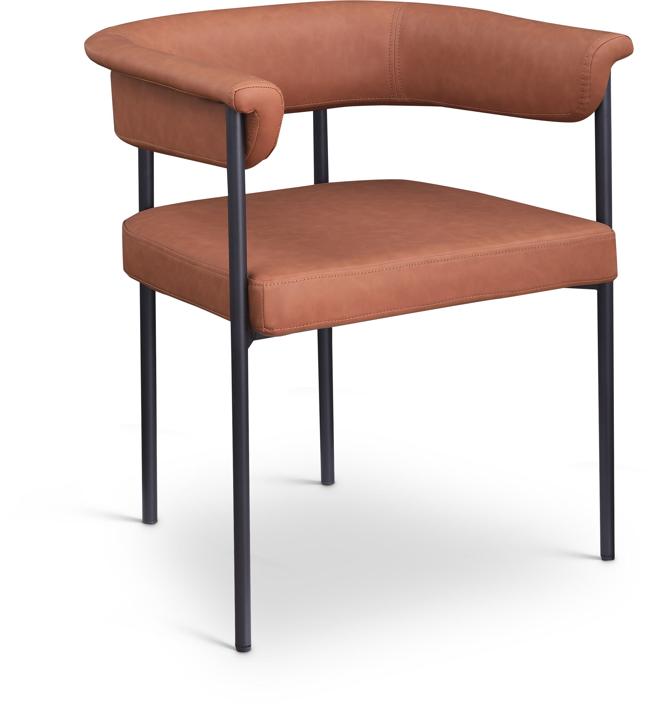 Malin - Faux Leather Dining Chair (Set of 2) - Cognac