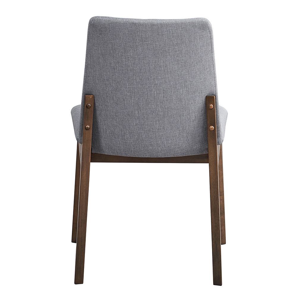 Kaela - Side Chair (Set of 2) - Walnut, gray, view 3