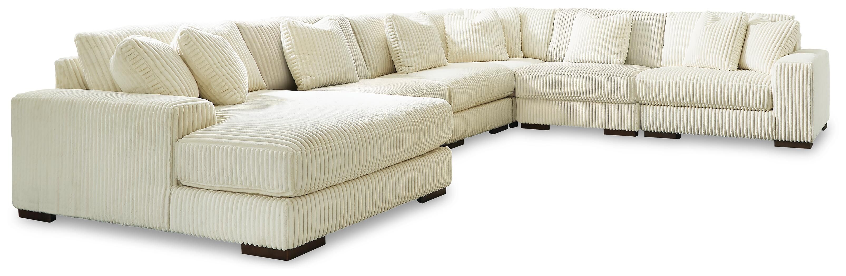 Lindyn – 6-Piece Sectional With LAF Corner Chaise – Ivory