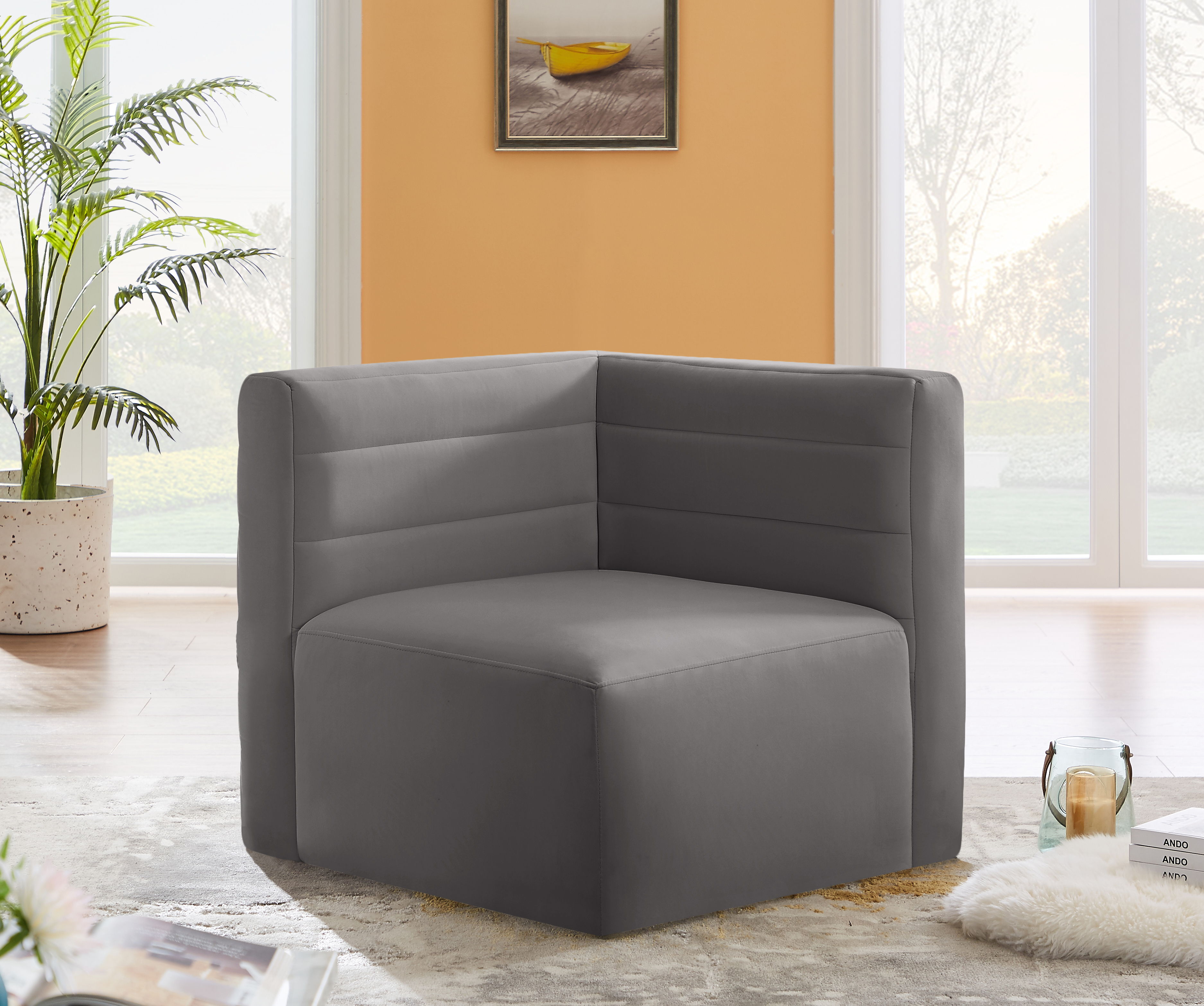 Quincy - Modular Corner Chair - Gray