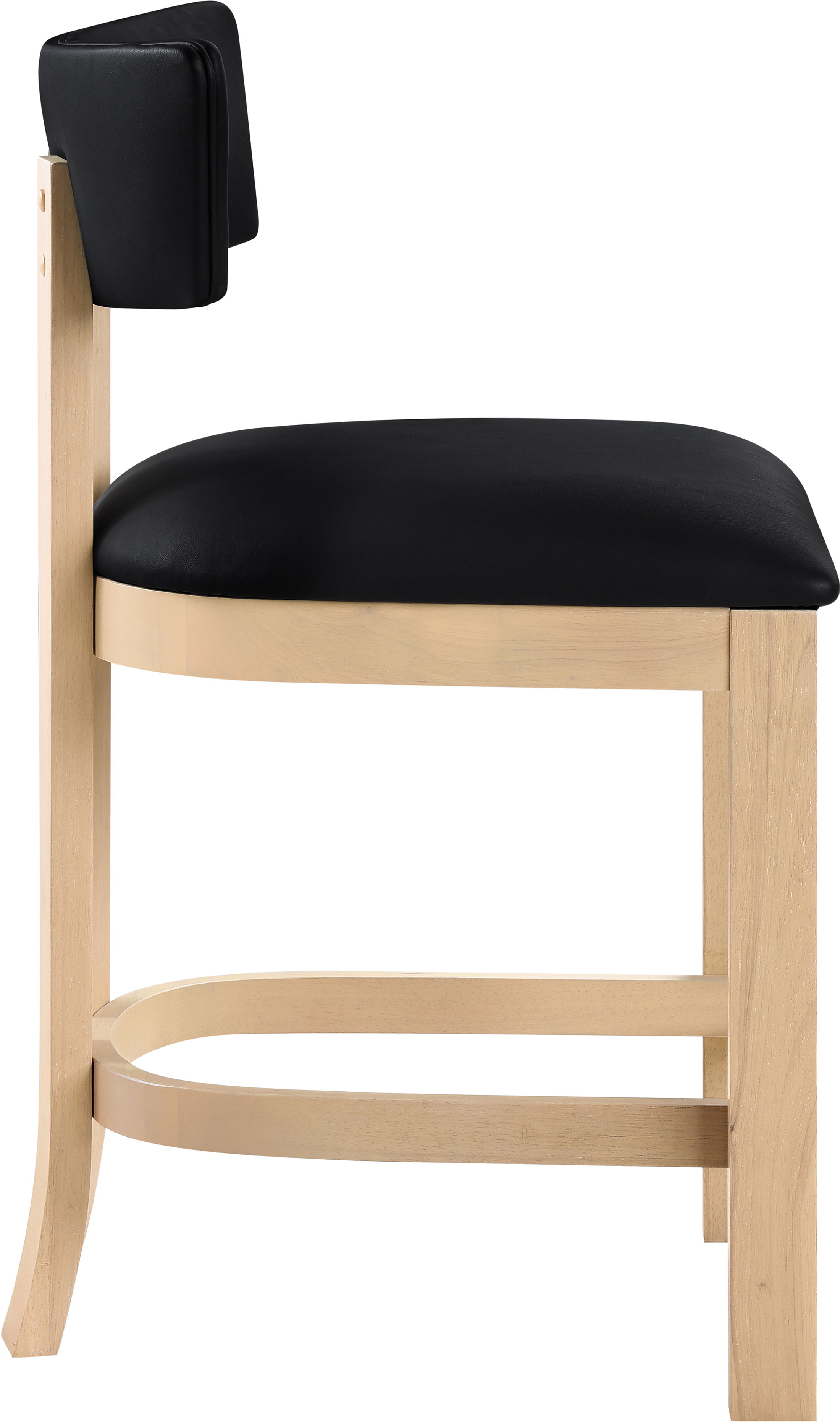 Lavrin - Vegan Leather Upholstered Counter Stool (Set of 2) - Black