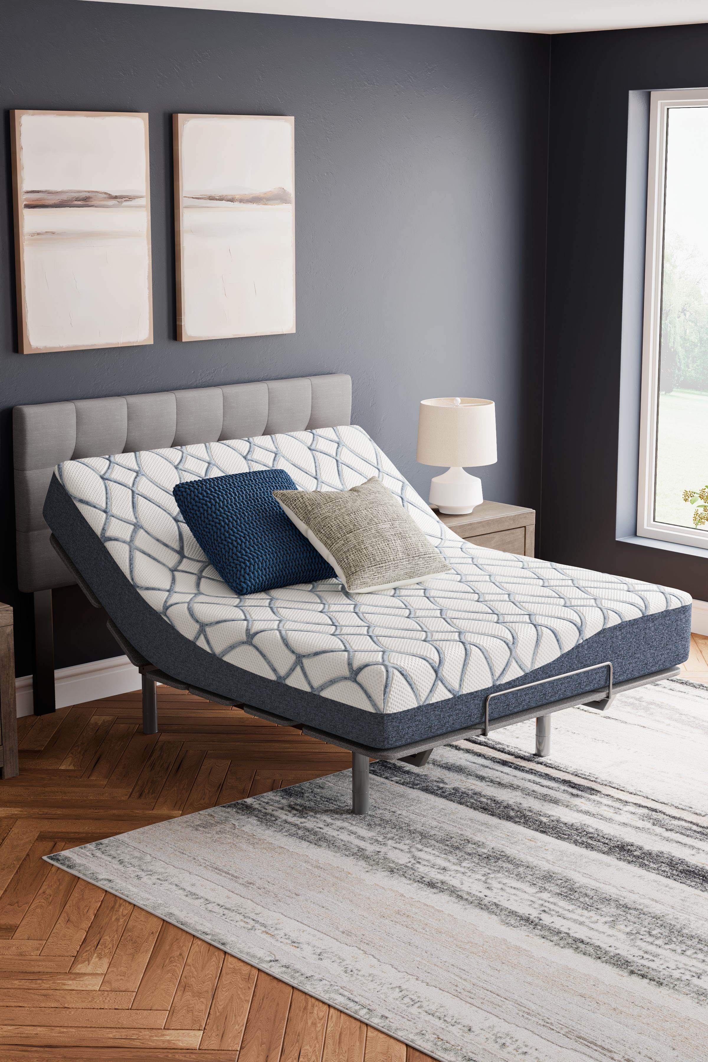 Ashley Furniture 10 Inch Chime Elite 2.0 - Twin Mattress - White / Blue - Image 10