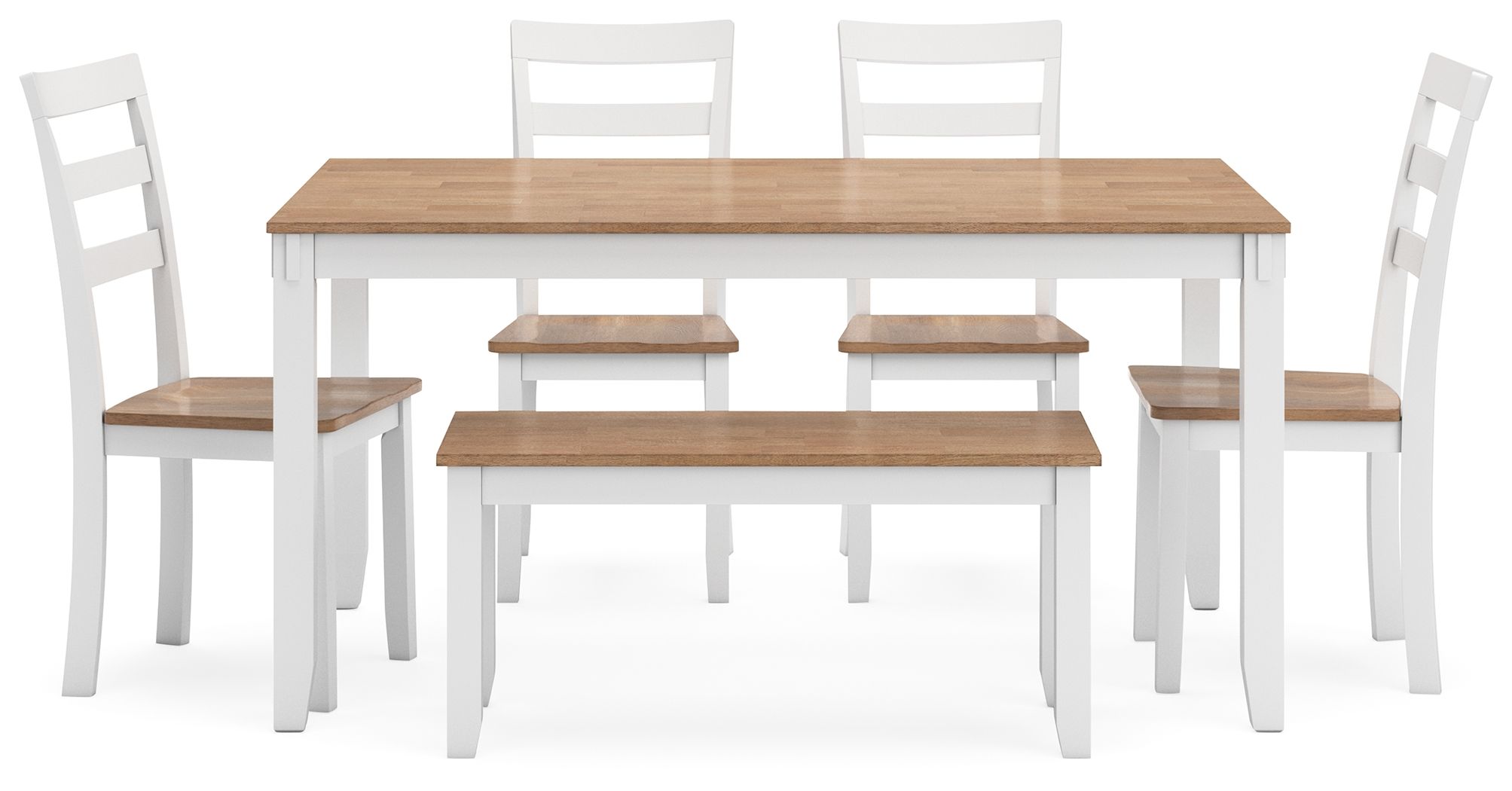 Ashley Furniture Gesthaven - Dining Room Table Set (Set of 6) - Natural / White - Image 7