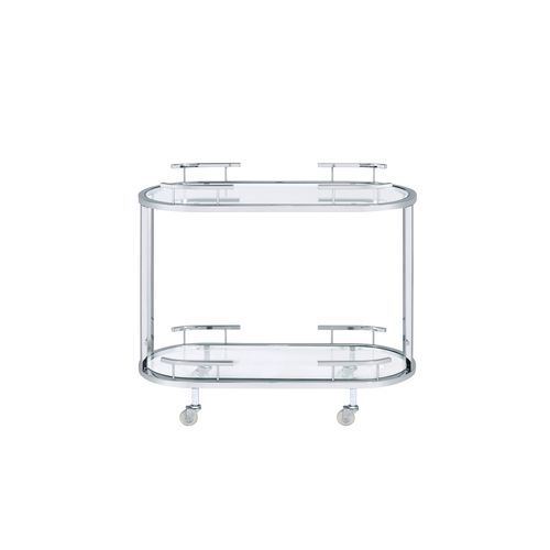 Piffo - Serving Cart Set - Clear Glass & Chrome, silver, view 4