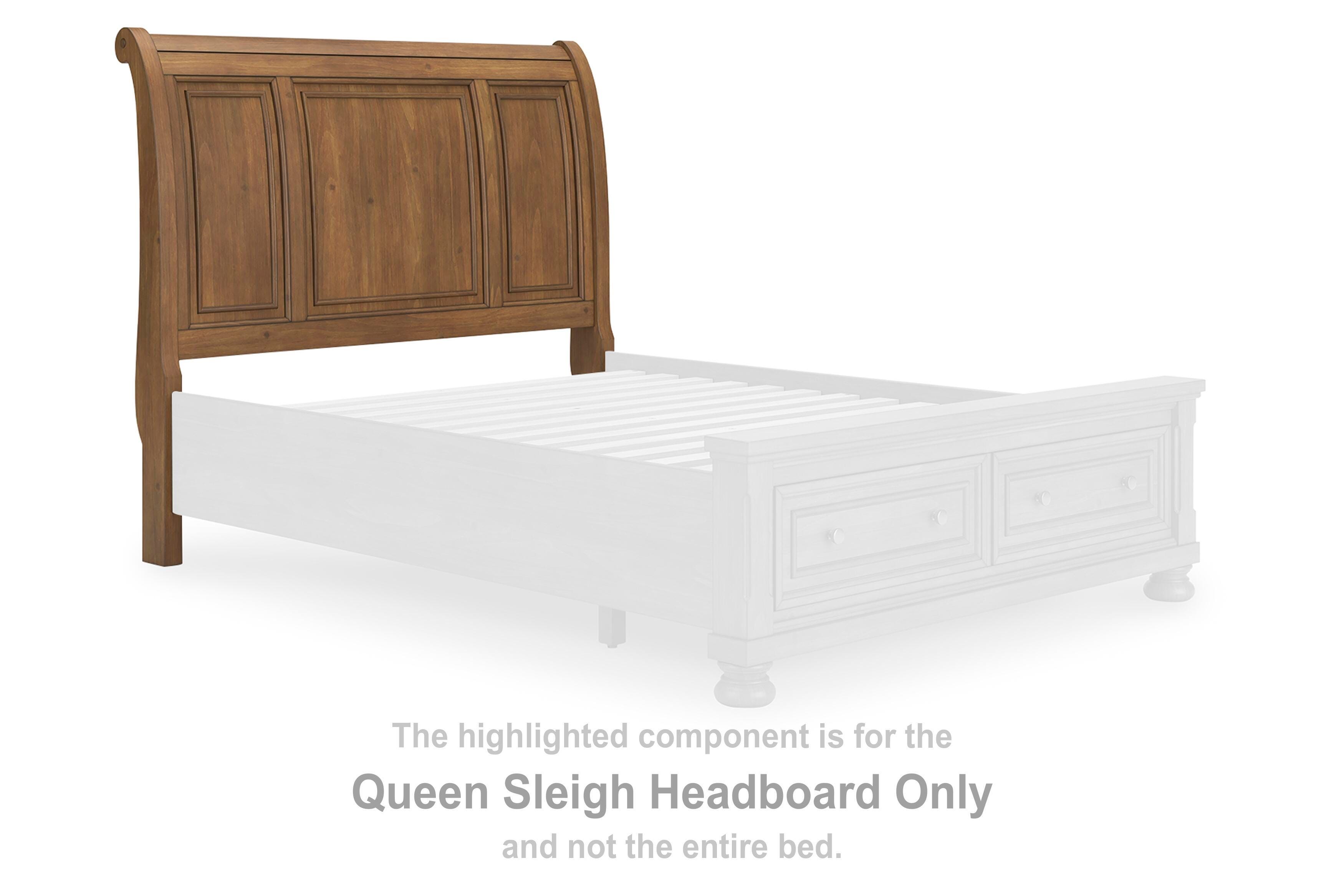 Feddinger – Queen Sleigh Headboard – Medium Brown