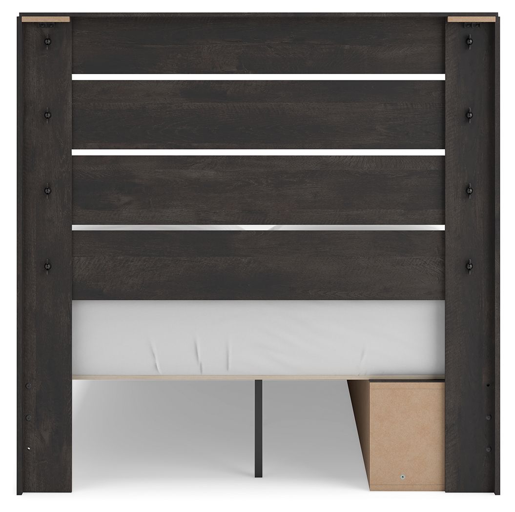 Ashley Furniture Hollivern - Full Panel Storage Bed - Dark Gray - Image 8