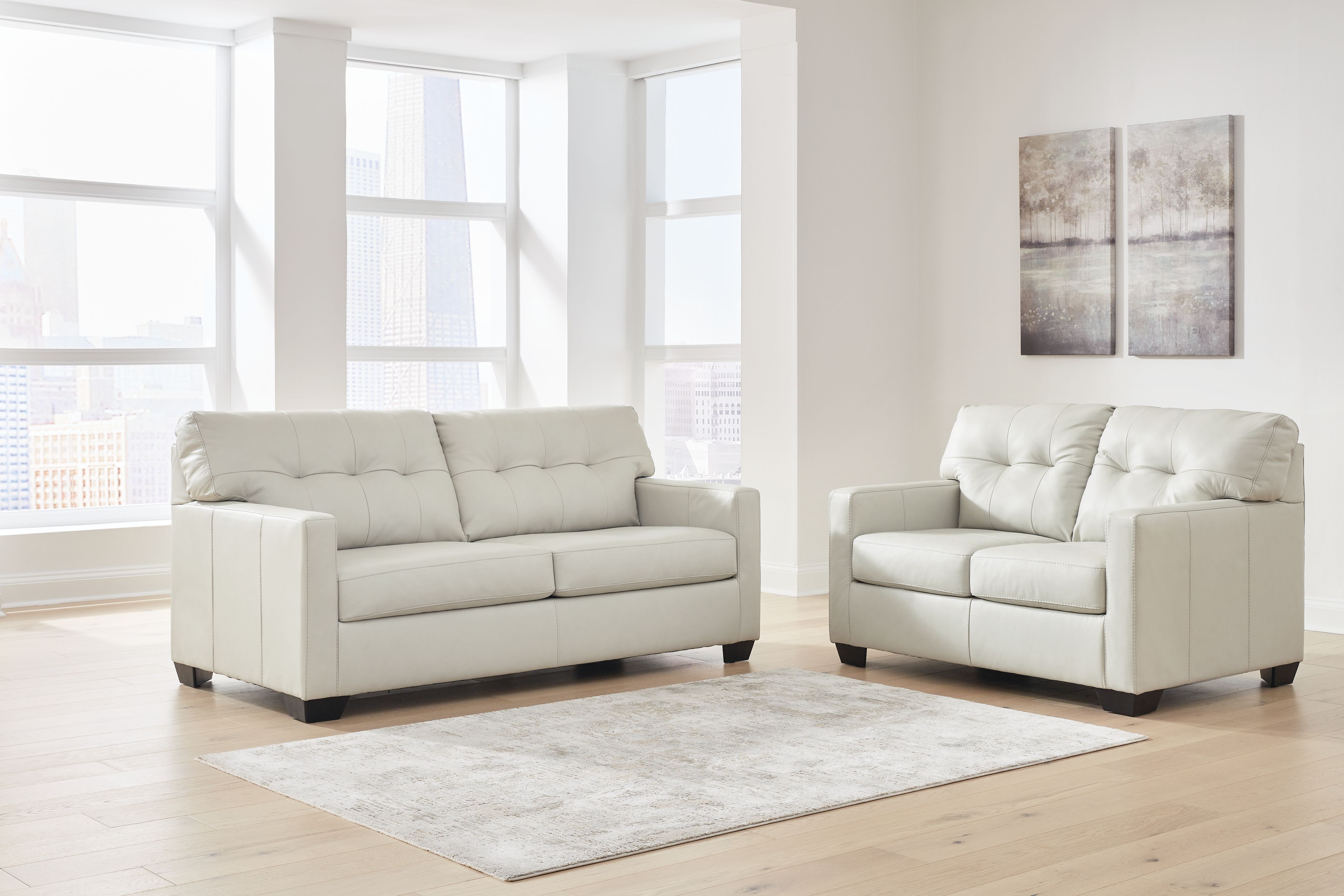 Ashley Belziani - Coconut - 2 Pc. - Sofa, Loveseat
