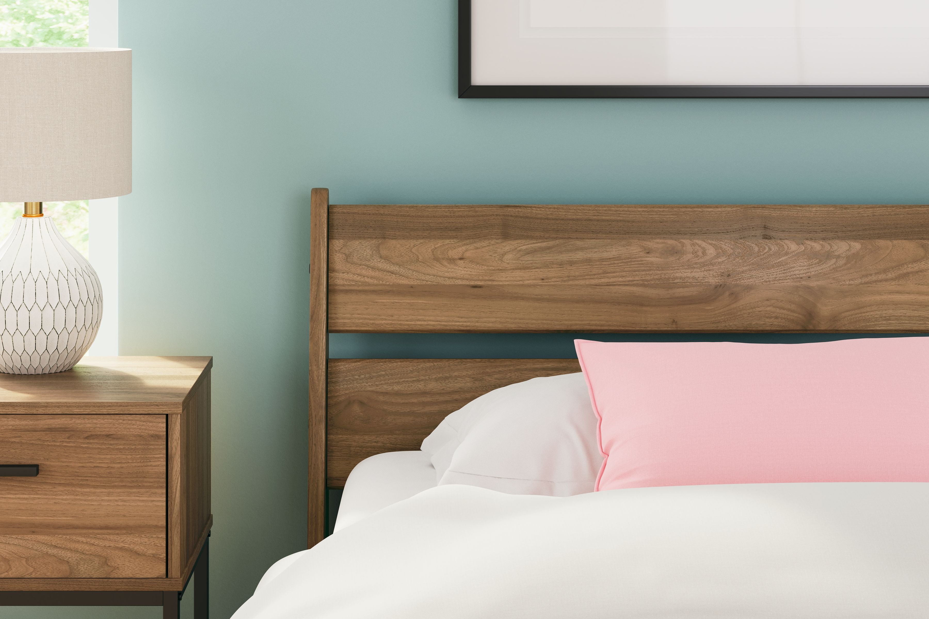 Deanlow – Twin Panel Headboard – Honey