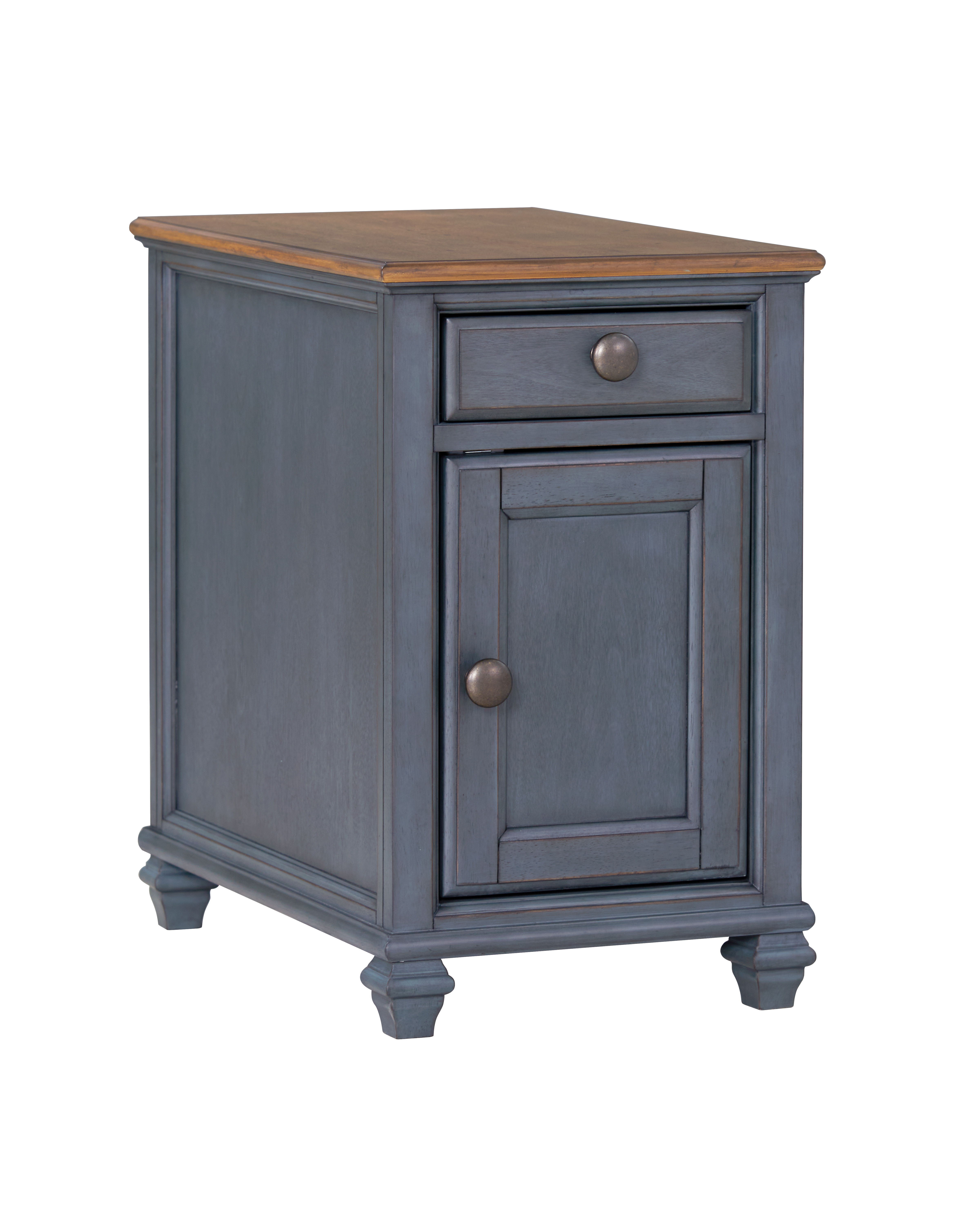 Americana - Chairside Table - Corduroy Blue Image