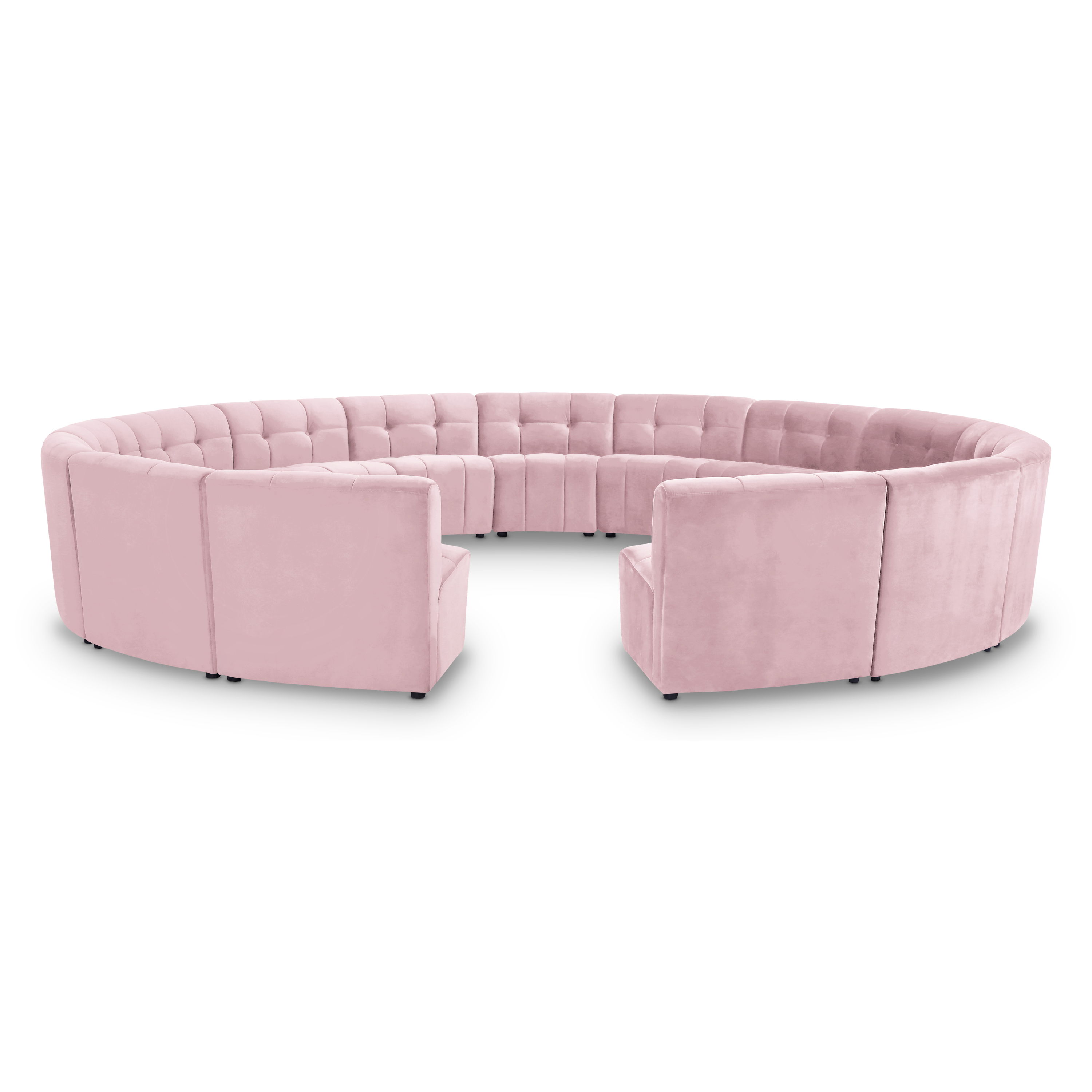 Limitless - 15 Piece Modular Sectional - Pink