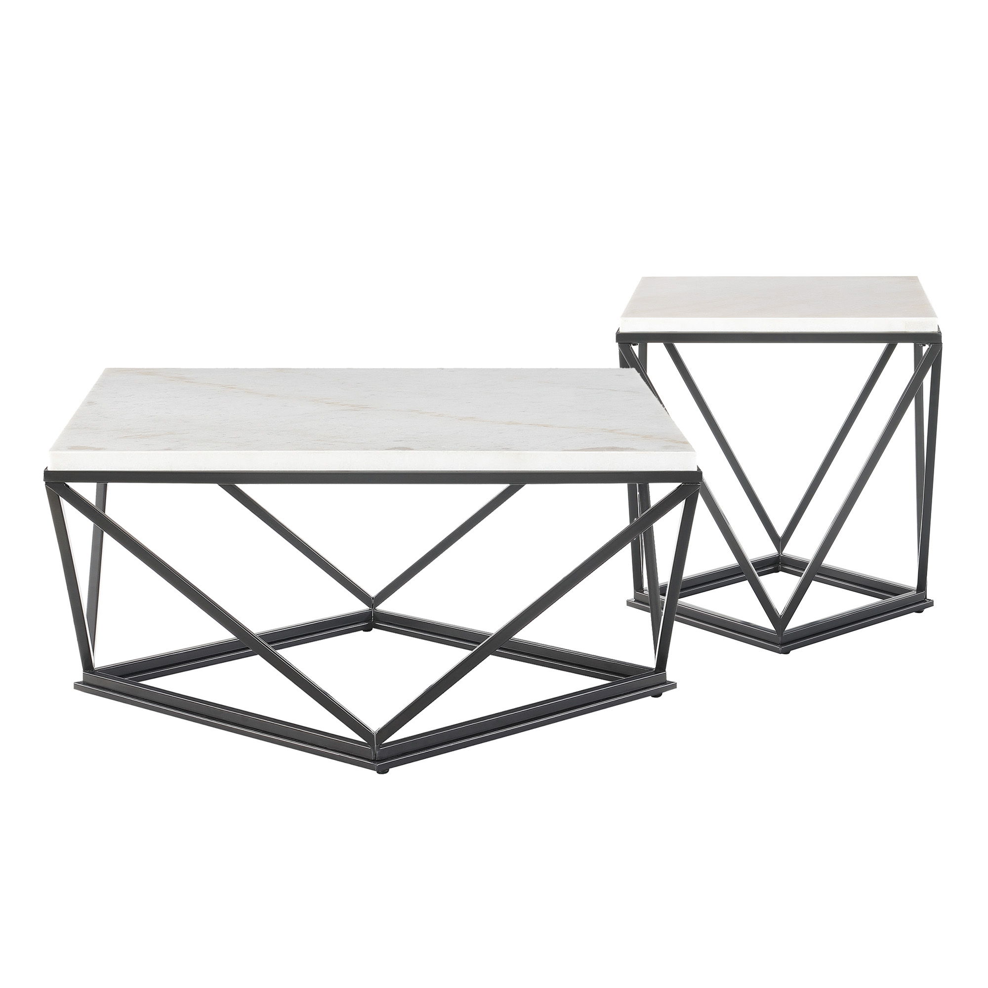 Riko - 2 Piece Occasional Table Set (Coffee Table And End Table) - Black