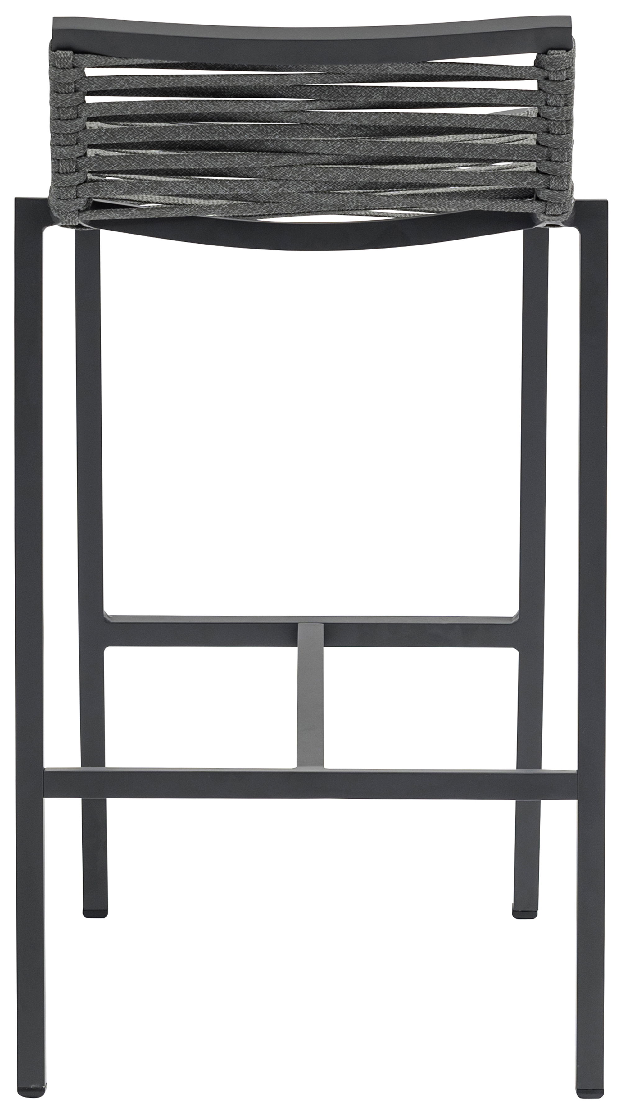 Maldives - Rope Outdoor Patio Bar Stool (Set of 2) - Gray