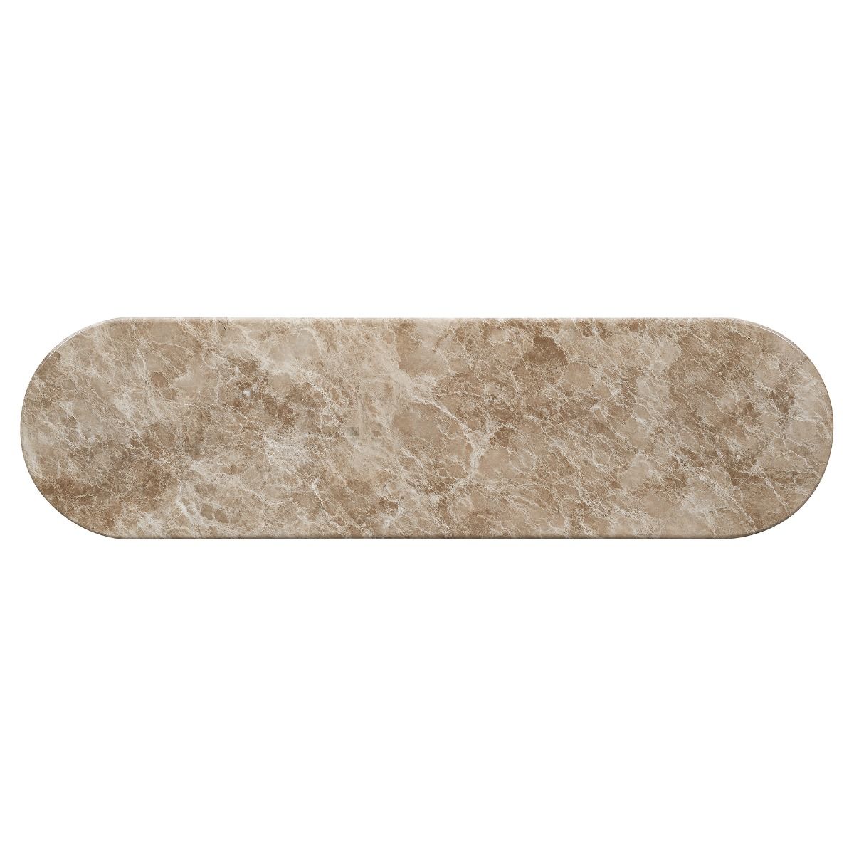 Markku - Console Table With Natural Marble - Oak, dark brown, view 5
