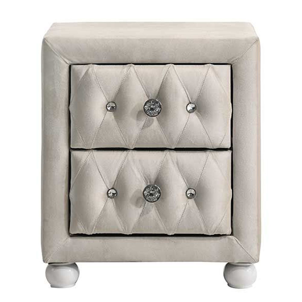 Reggie - Nightstand - Beige Fabric, beige, view 8