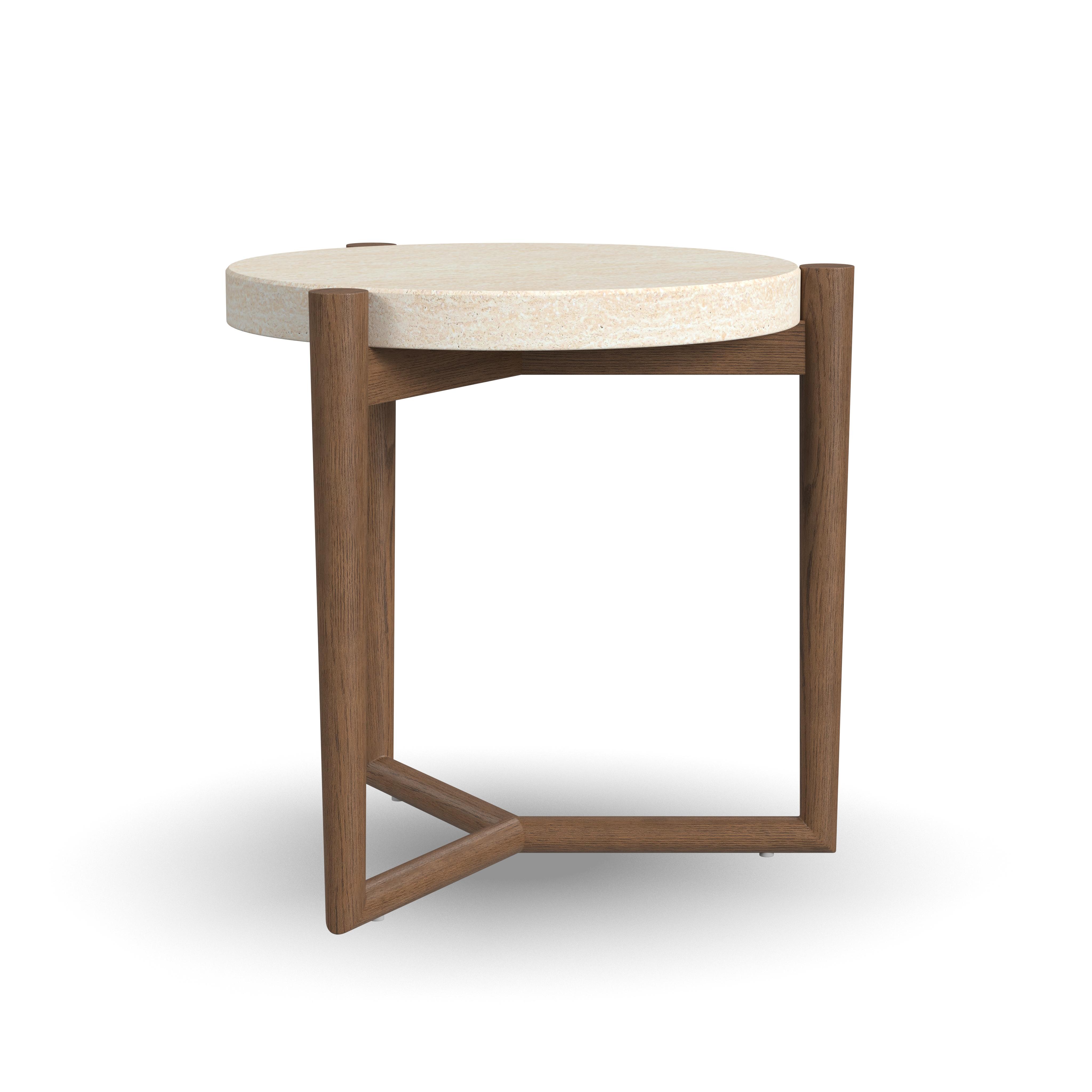 Verona - Accent Table - Beige / Dark Brown, beige
