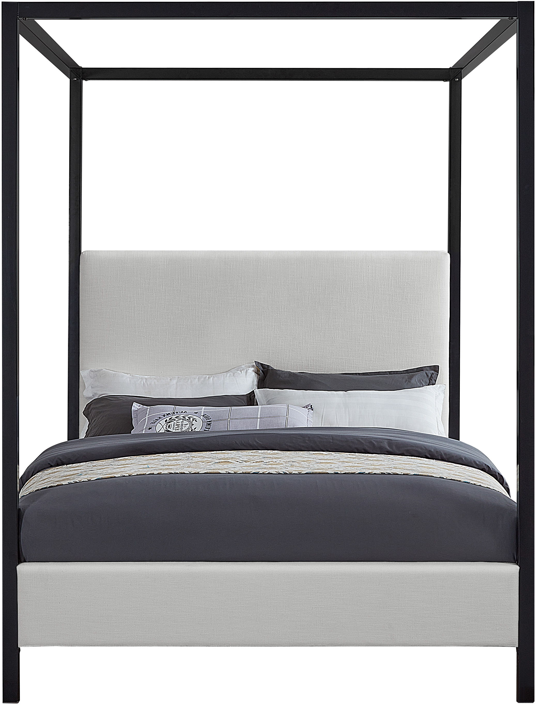 James - Queen Bed - Cream