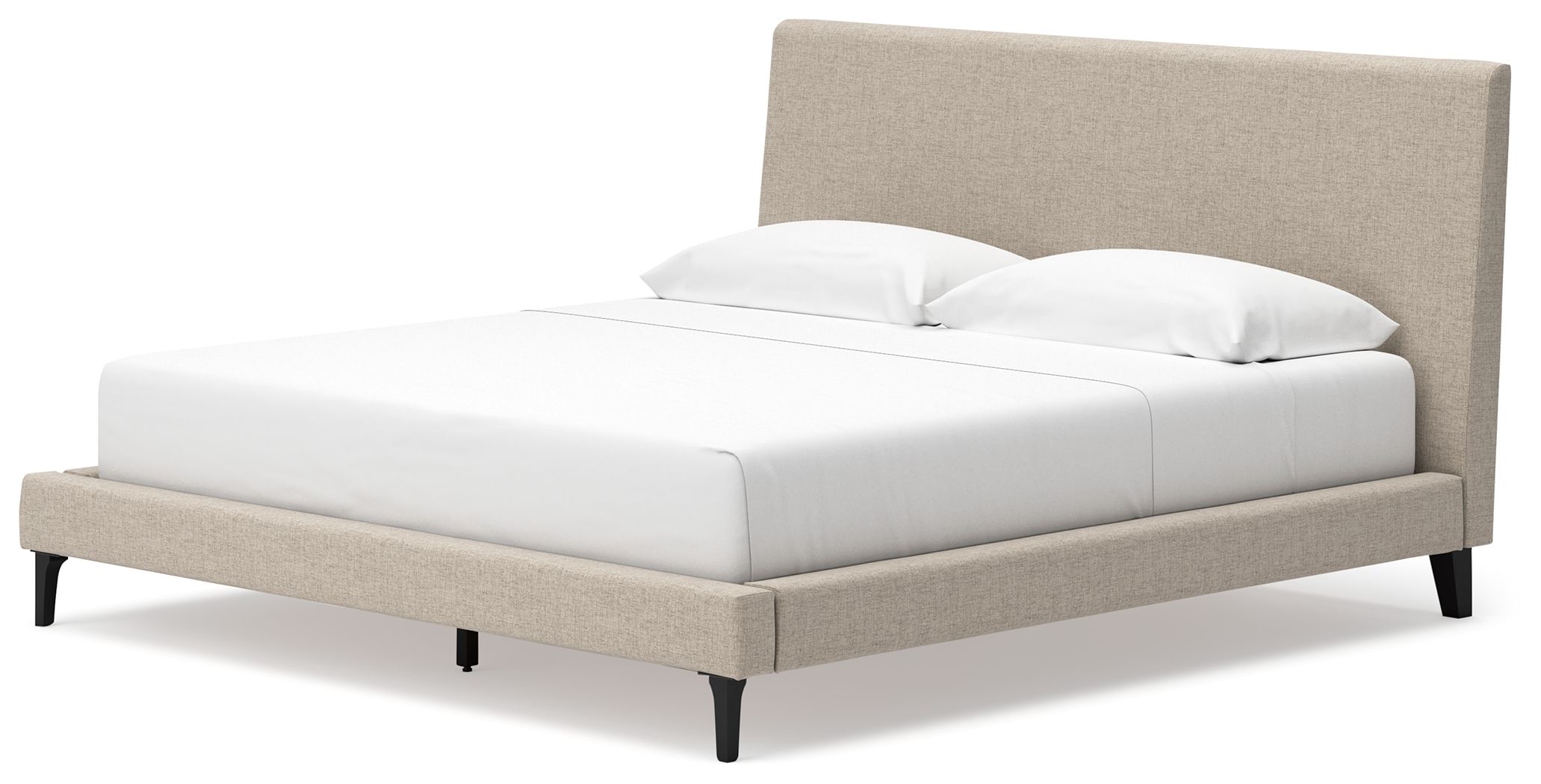 Ashley Furniture Cielden - 3 Pc. - Dresser, Mirror, King Upholstered Bed With Roll Slats - Soft Gray / Beige - Image 9