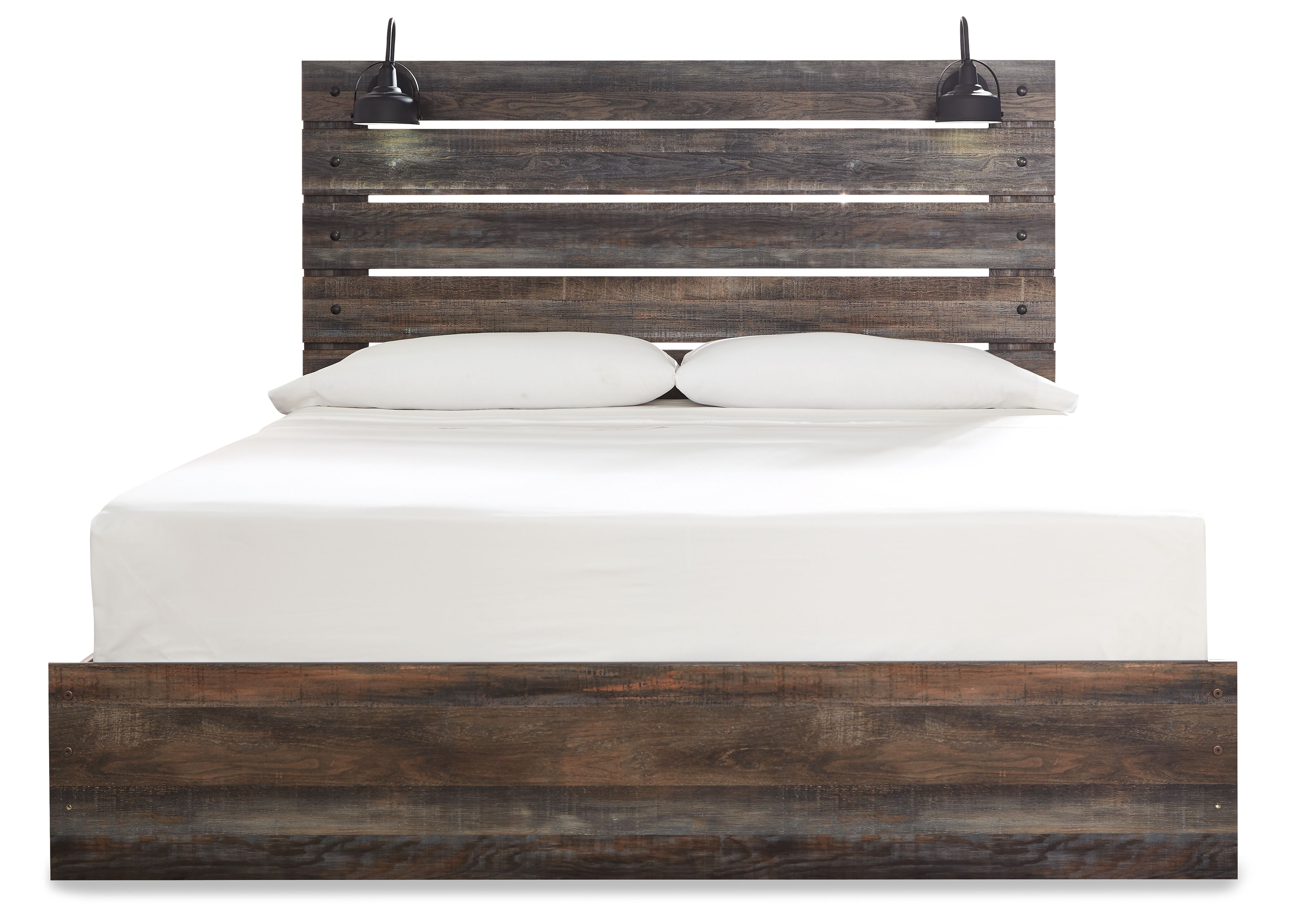 Drystan - King Panel Bed - Brown / Beige