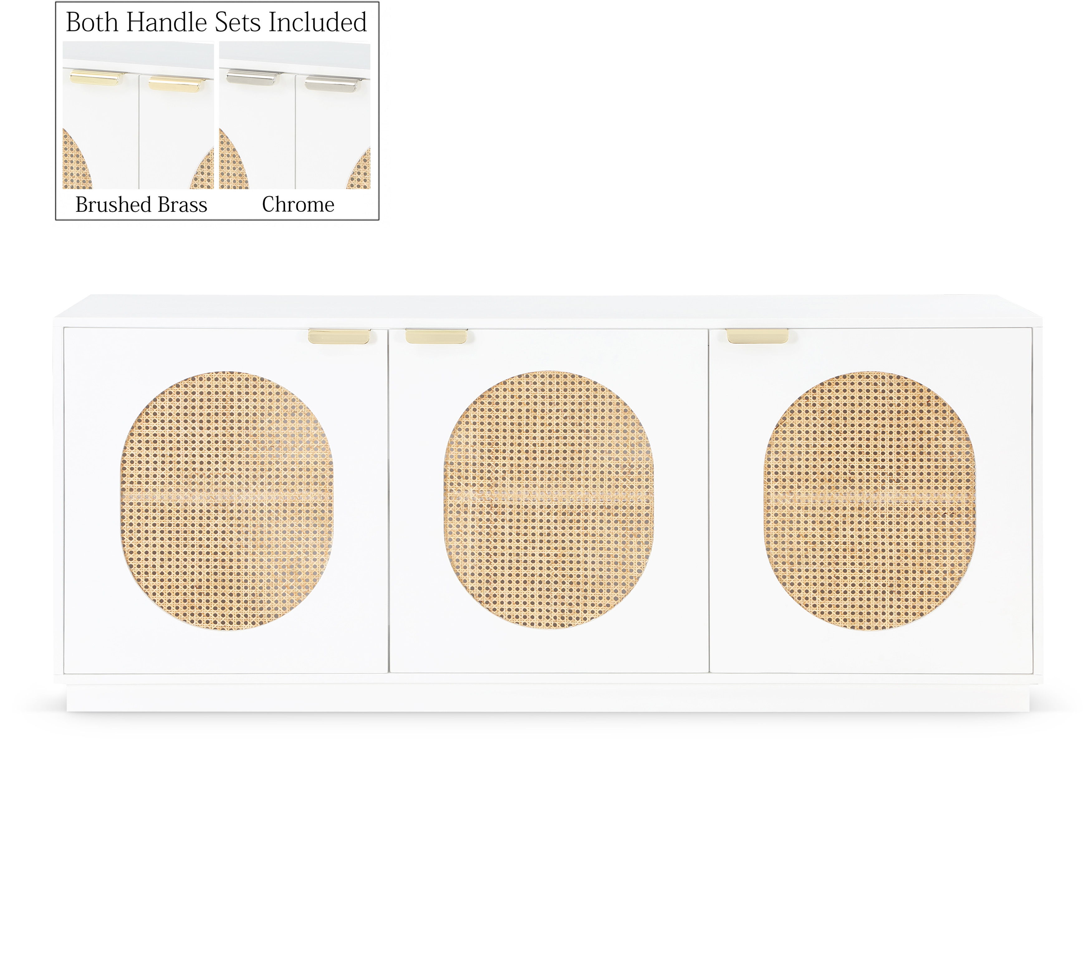 Cane - Sideboard / Buffet - White