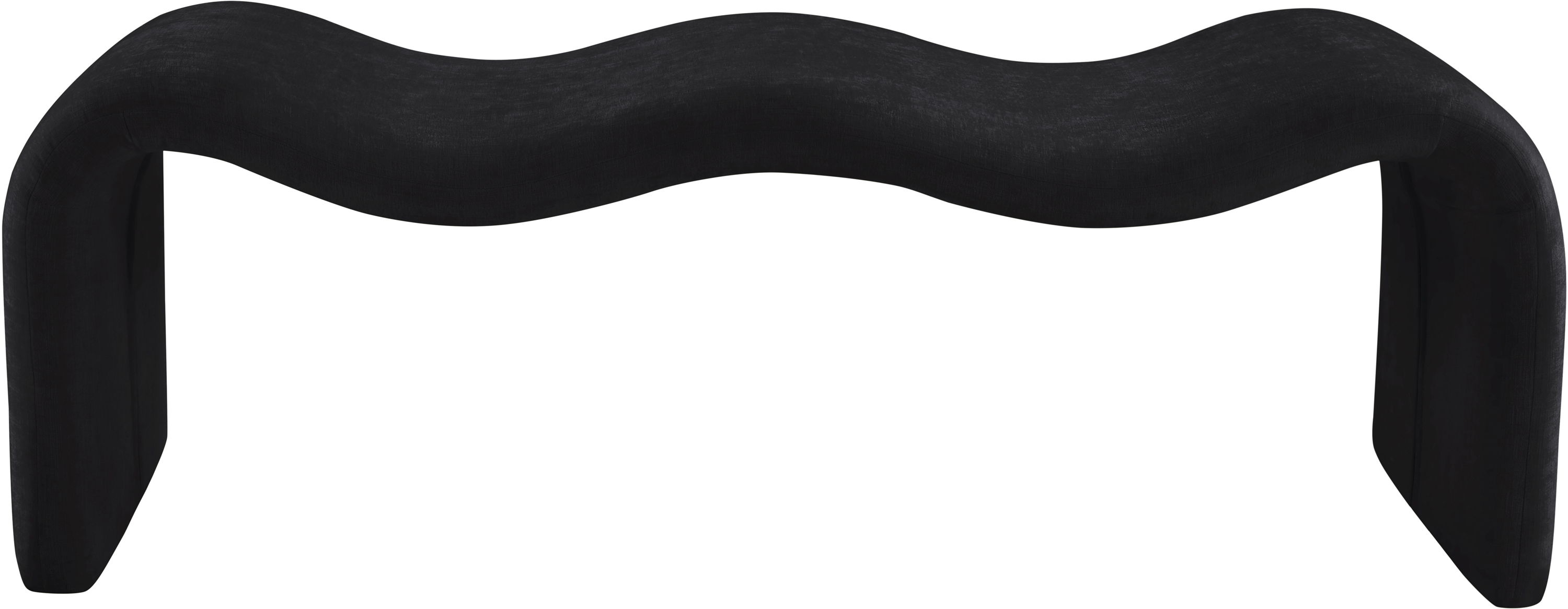 Willow - Chenille Bench - Black
