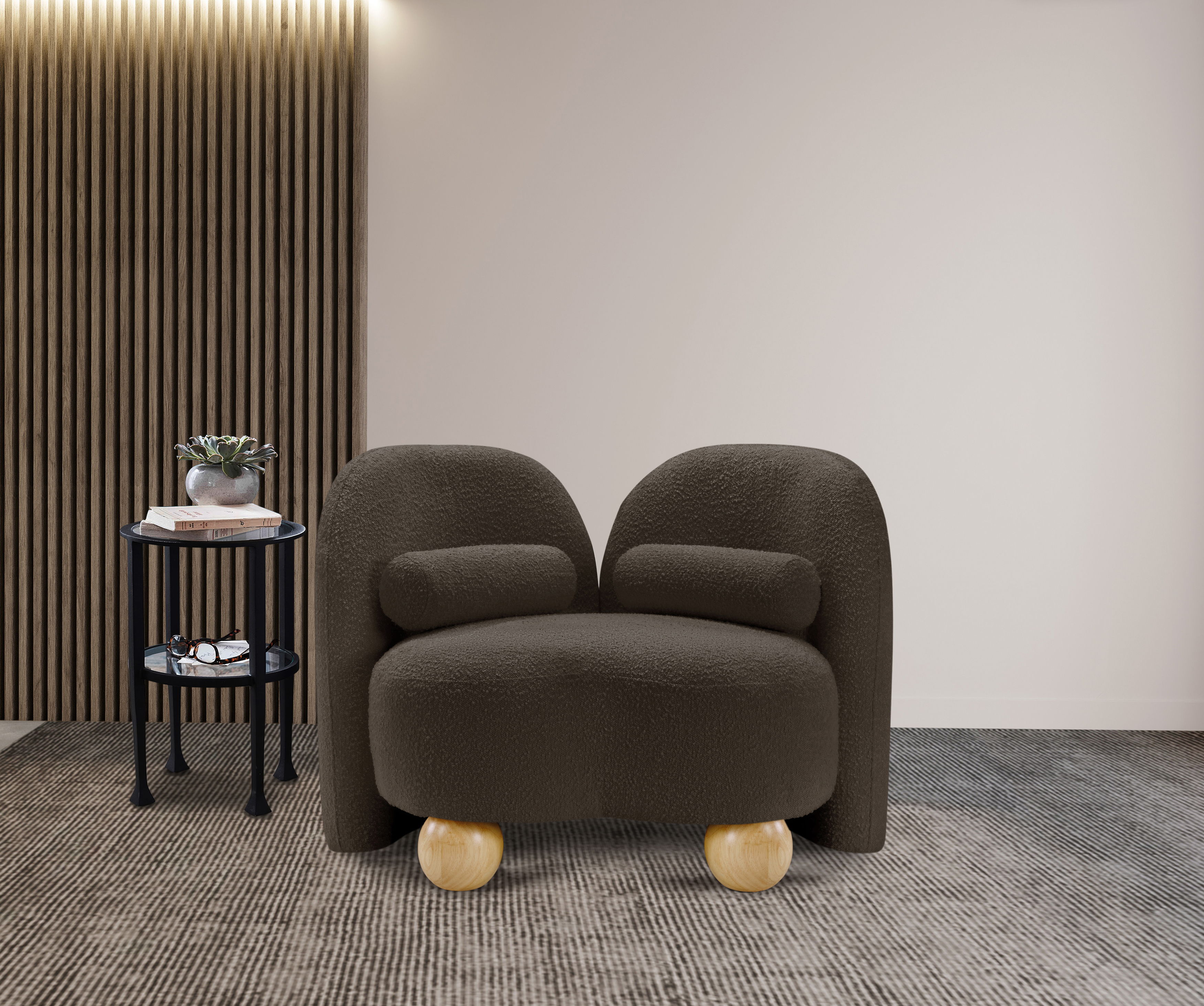 Daphne - Boucle Chair - Brown
