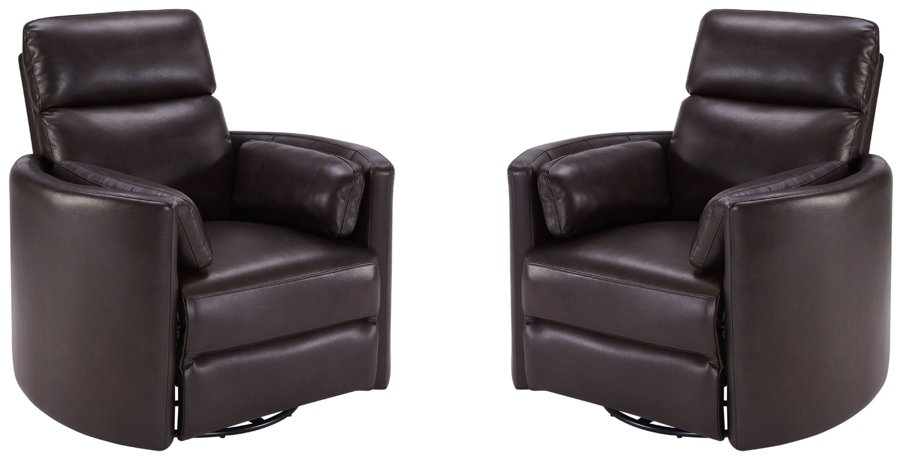 Parker House Radius - Powered By Freemotion Cordless Power Swivel Glider Recliner (Set of 2) - Florence Brown